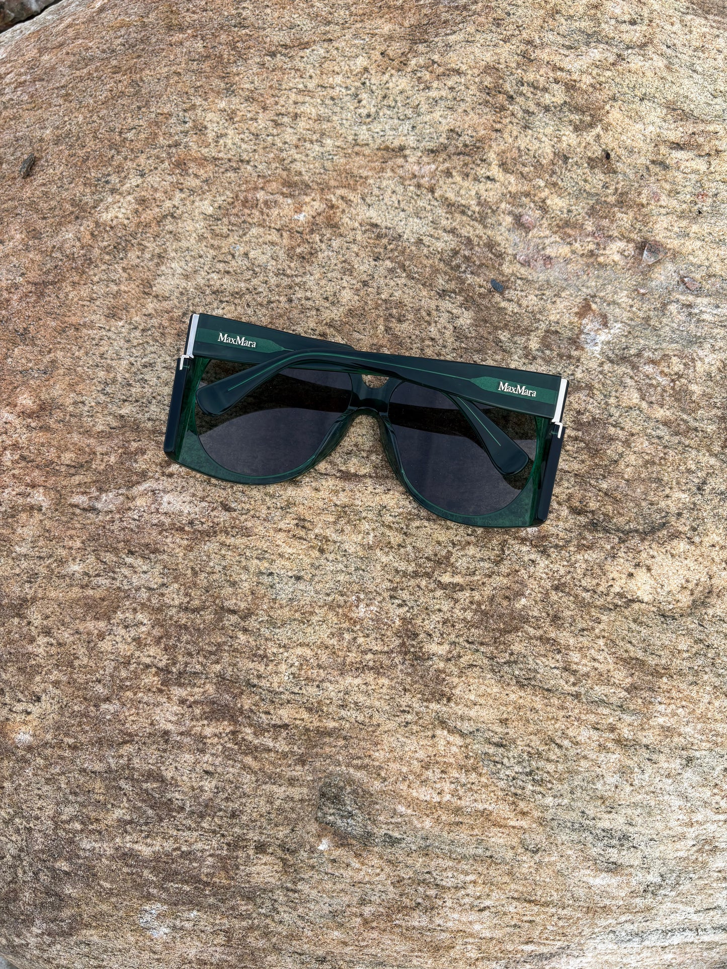 Max Mara Oversized Sunglasses in Dark Green