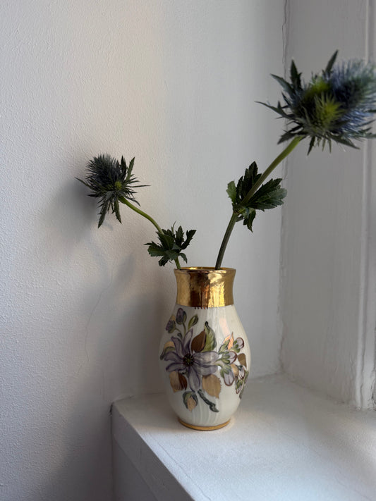 Vintage Royal Copenhagen Hand-painted Flower Decoration Vase