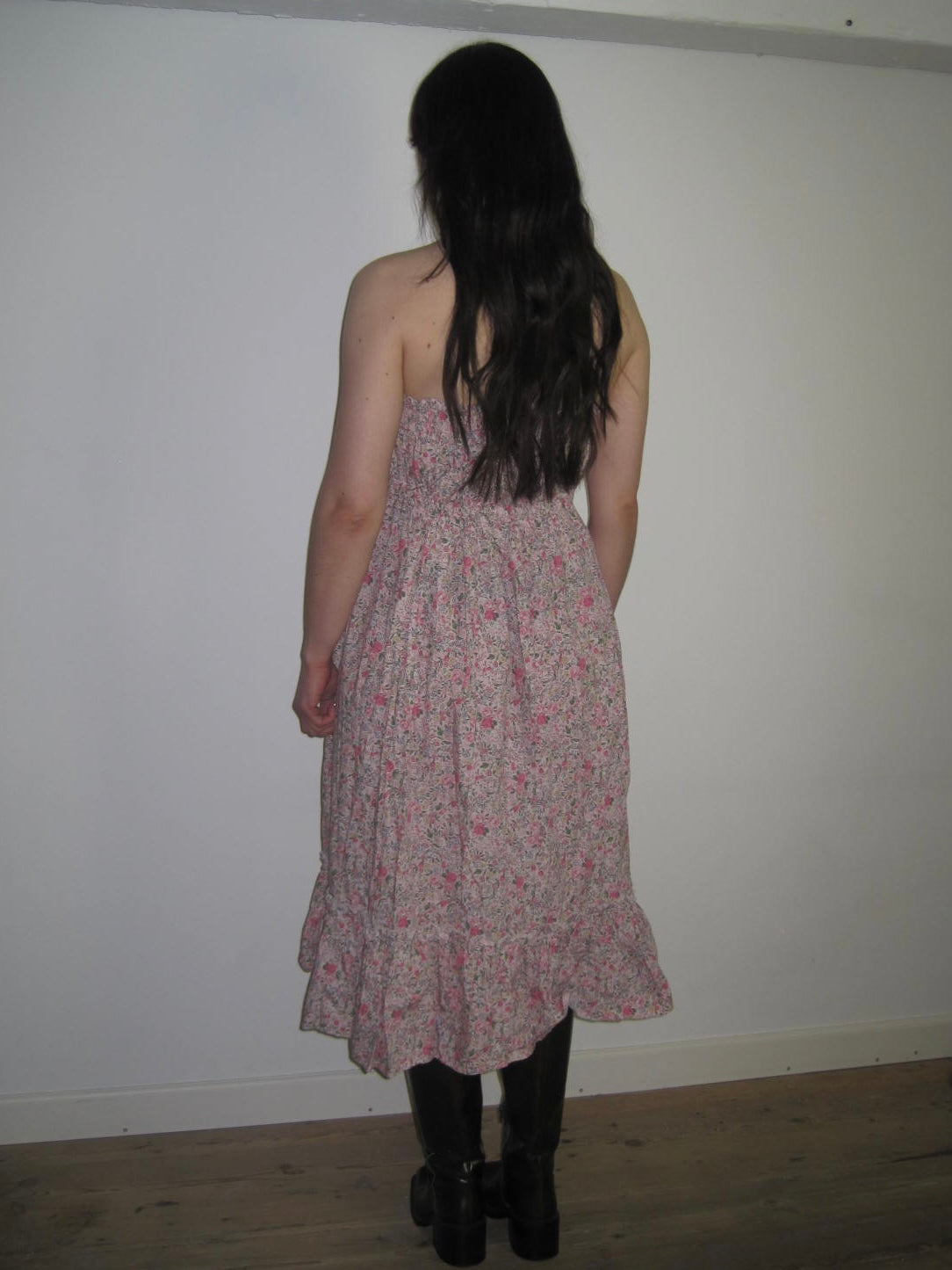 Batsheva x Laura Ashley Strapless Flower Dress