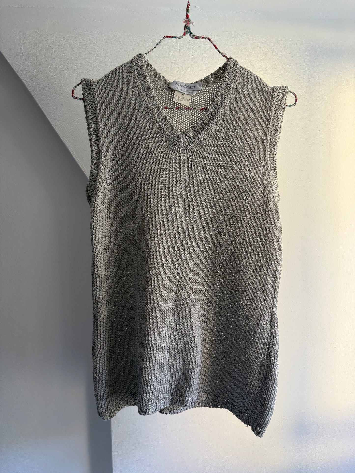 Vintage Max Mara Grey Soft Knitted Vest