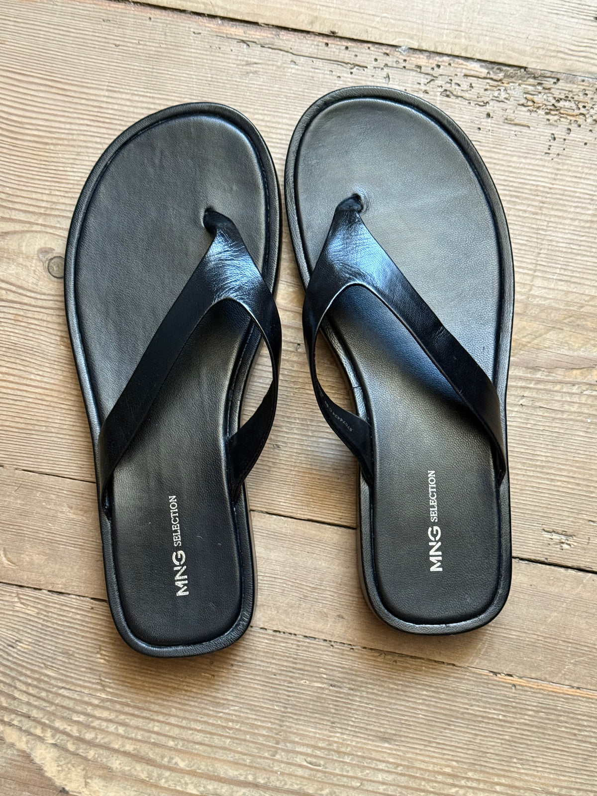 Platform Leather Slippers