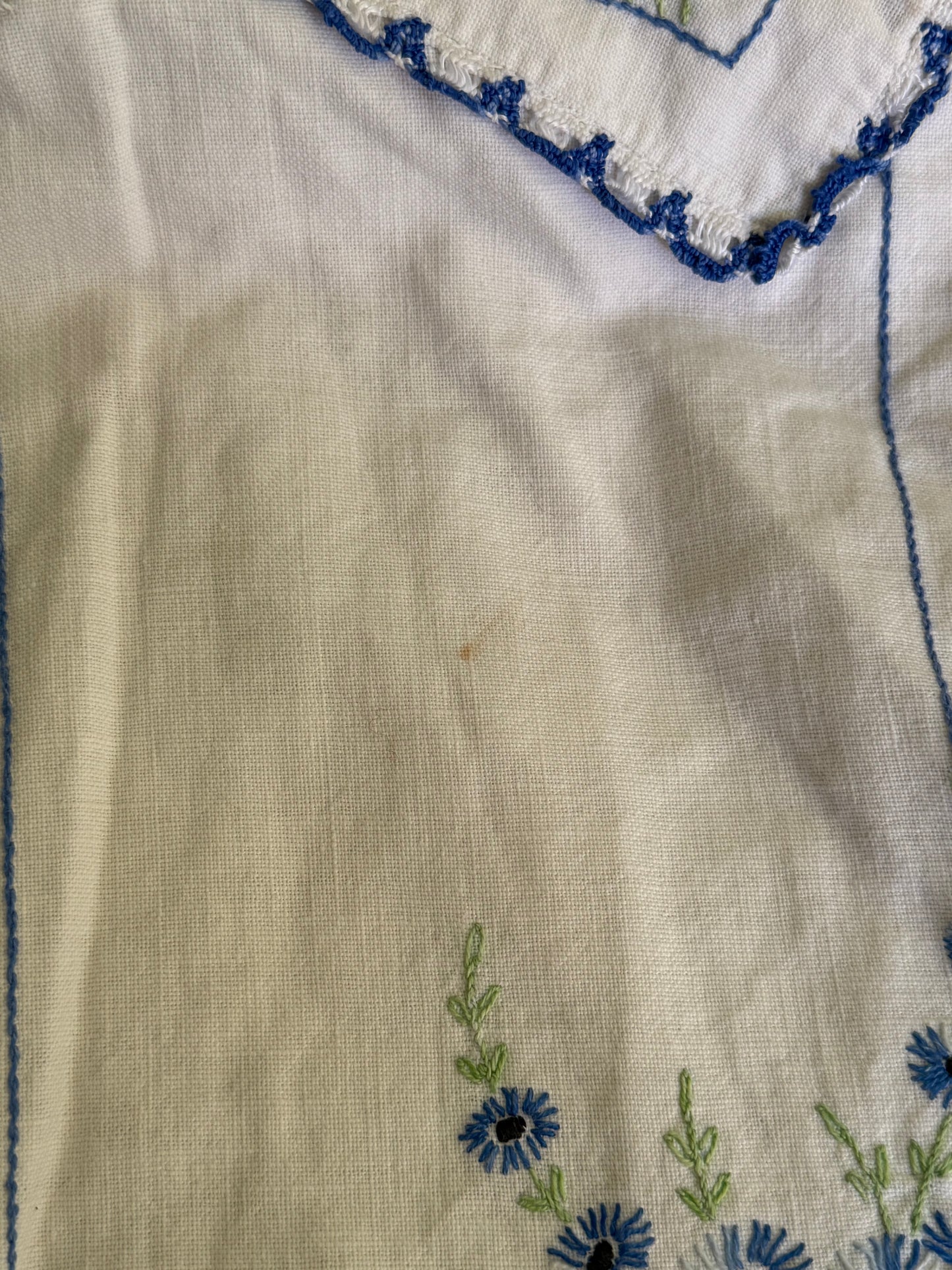 Vintage Embroidered High Neck Butterfly Blouse