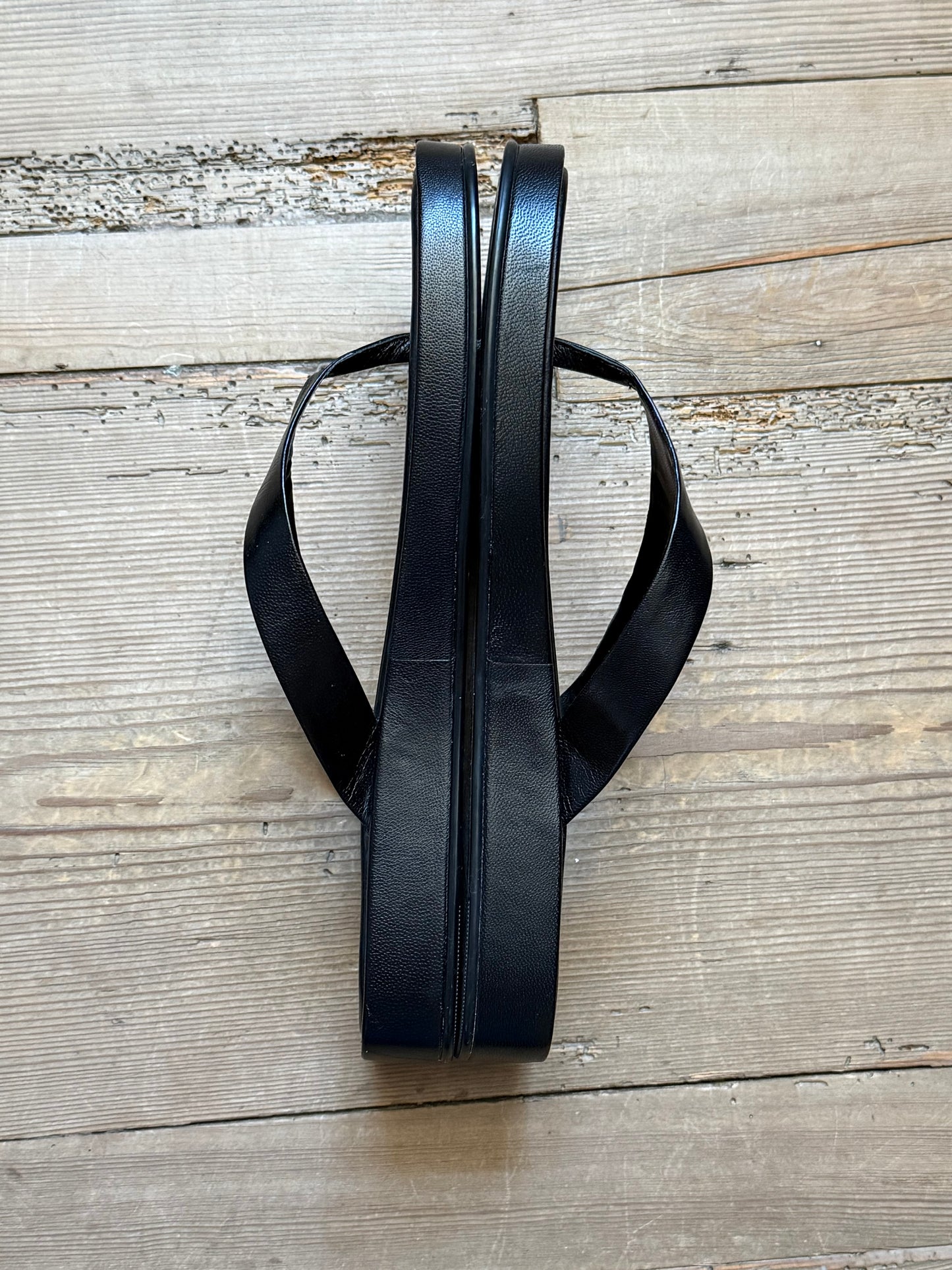 Platform Leather Slippers