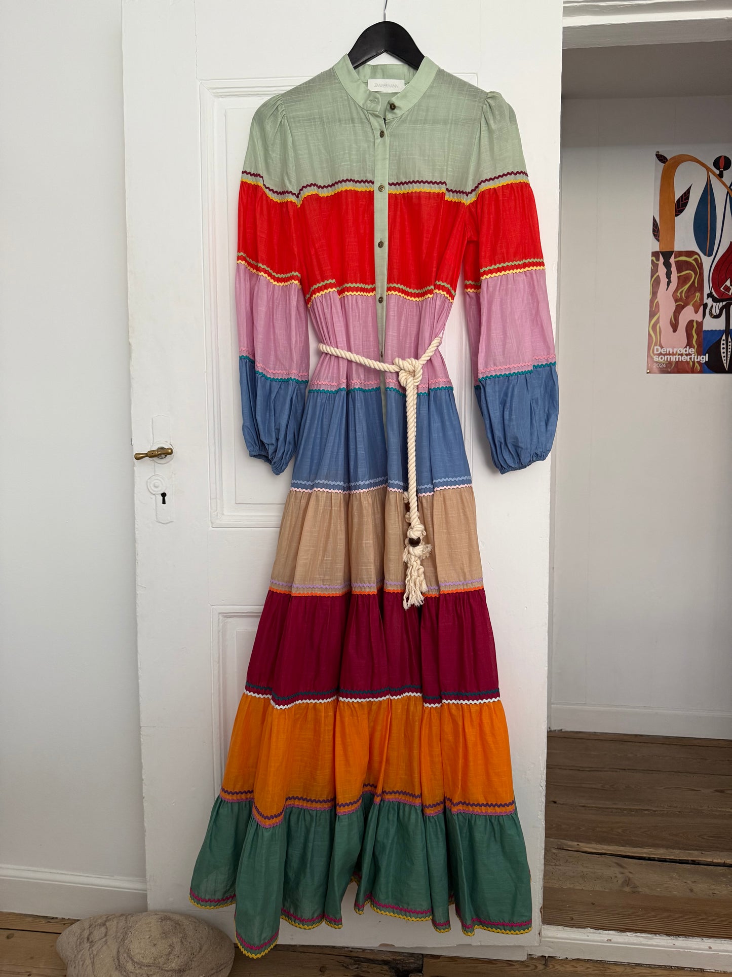 Zimmermann Multicolored Maxi Dress with Belt