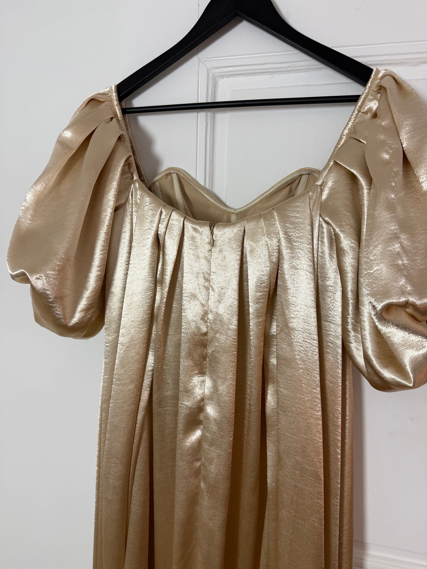 Caroline Constas Palmer Dress in Champagne