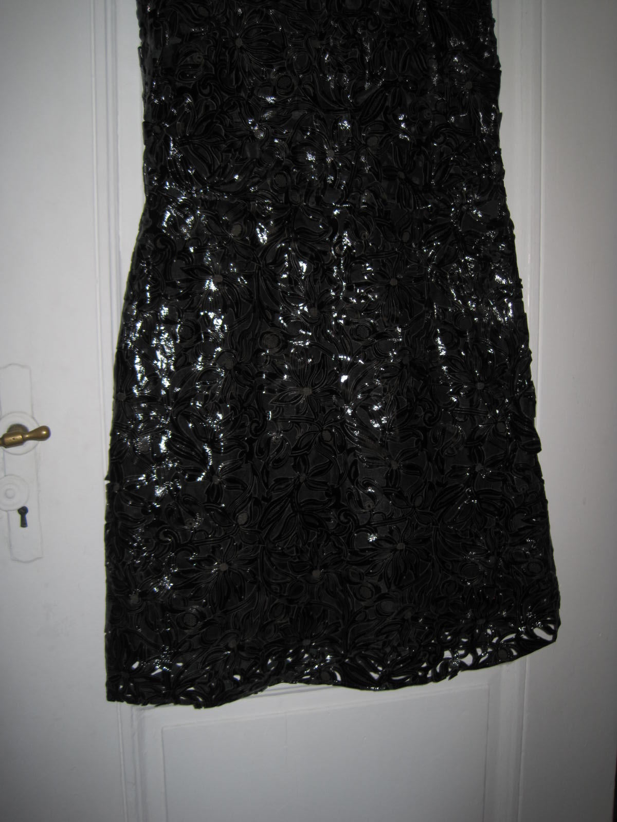 Vintage Britt Sisseck Leather and Silk Dress in Flower Pattern