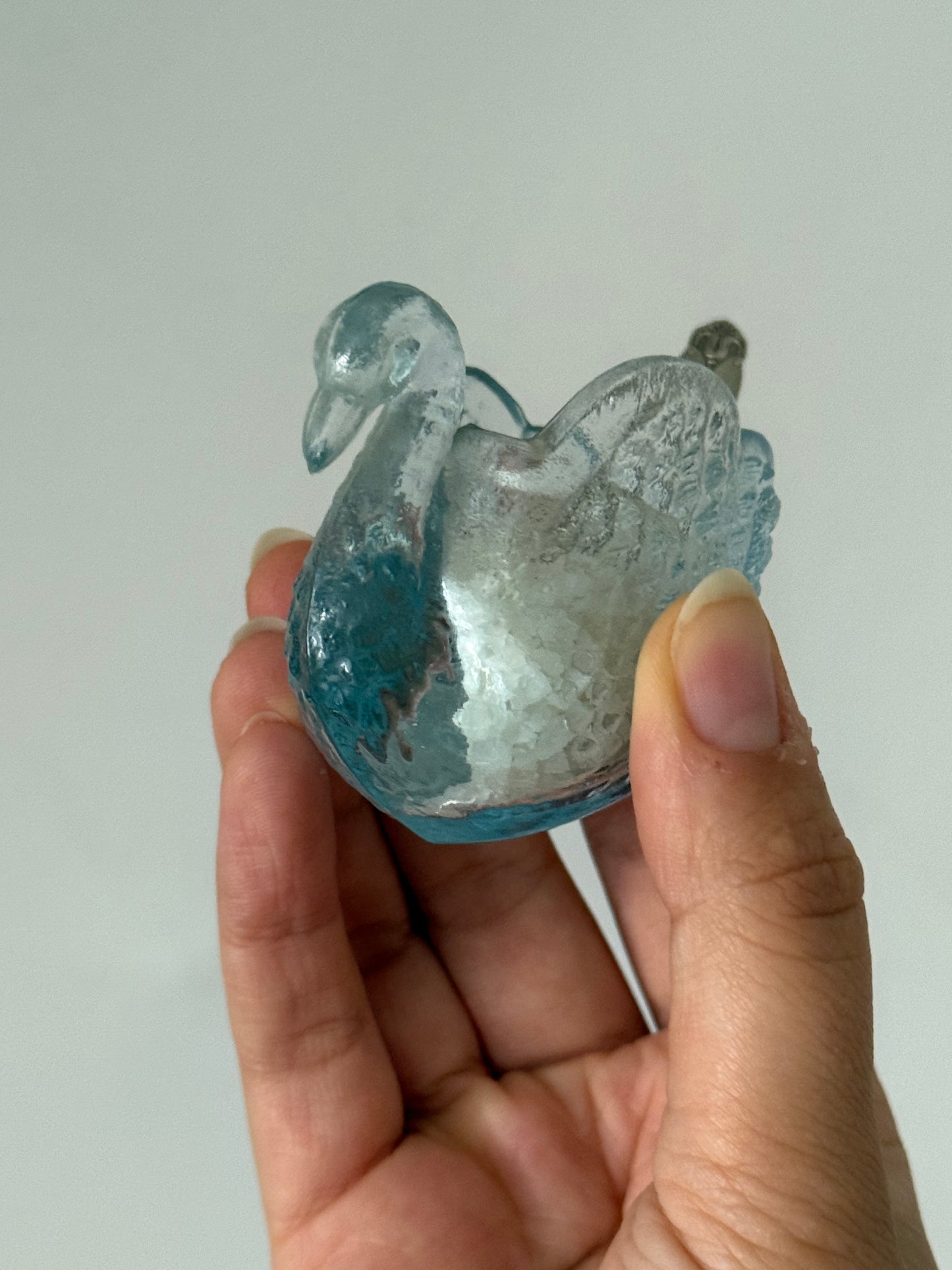 Vintage Swan Salt Cellar with Small Vintage Spoon