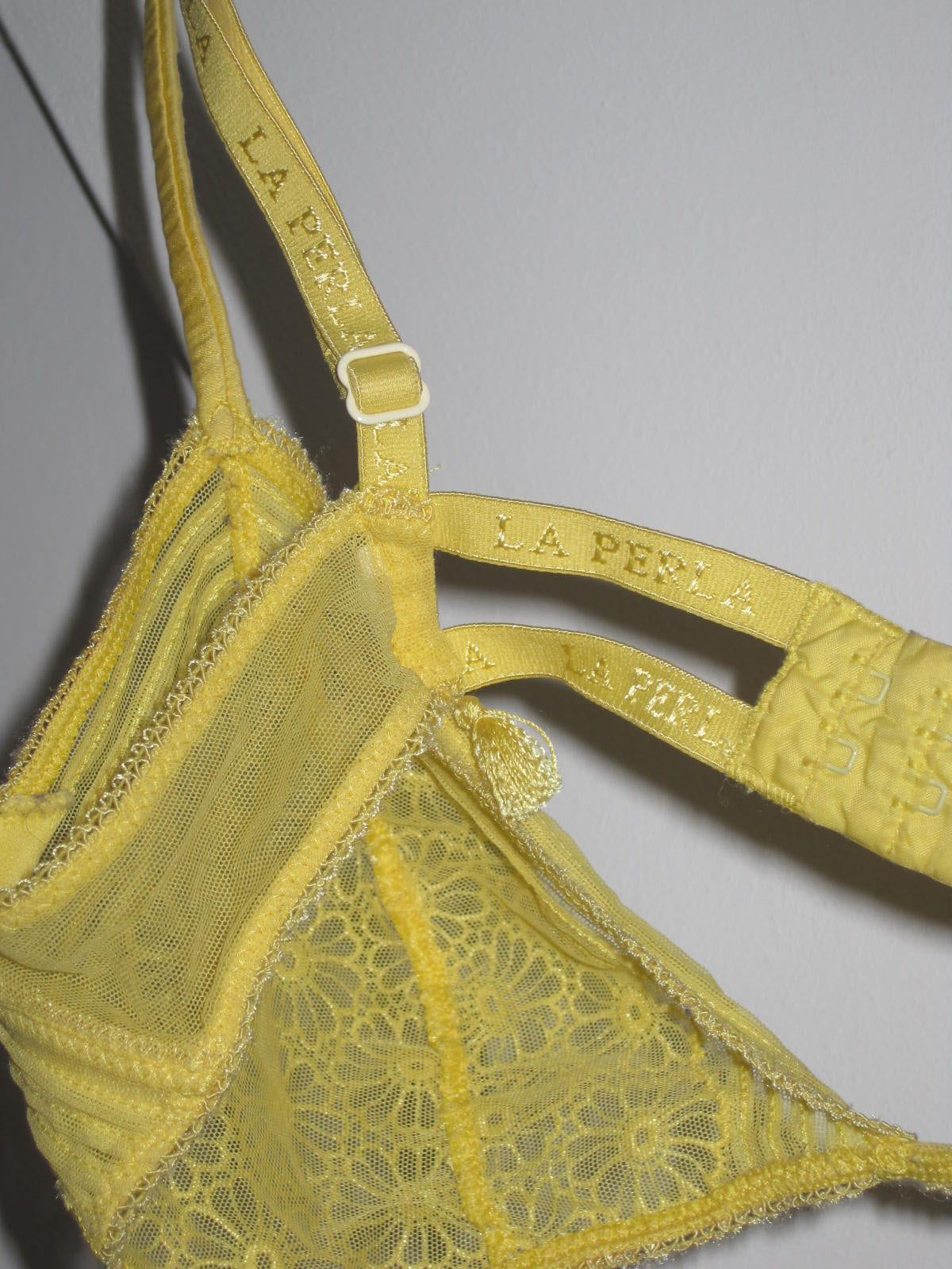 Vintage La Perla Yellow Lace Soft Bra