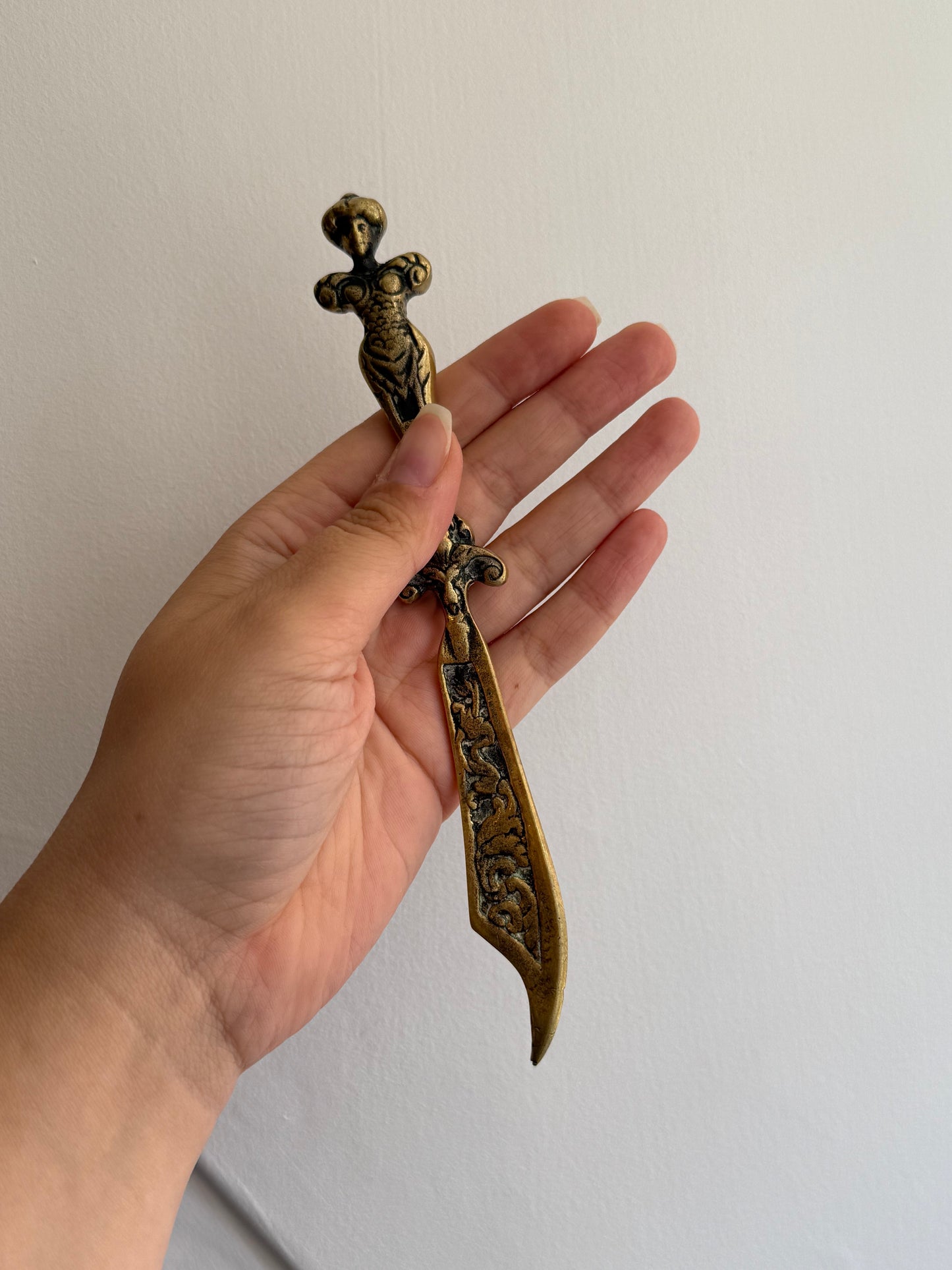Vintage Brass Mermaid Letter Opener