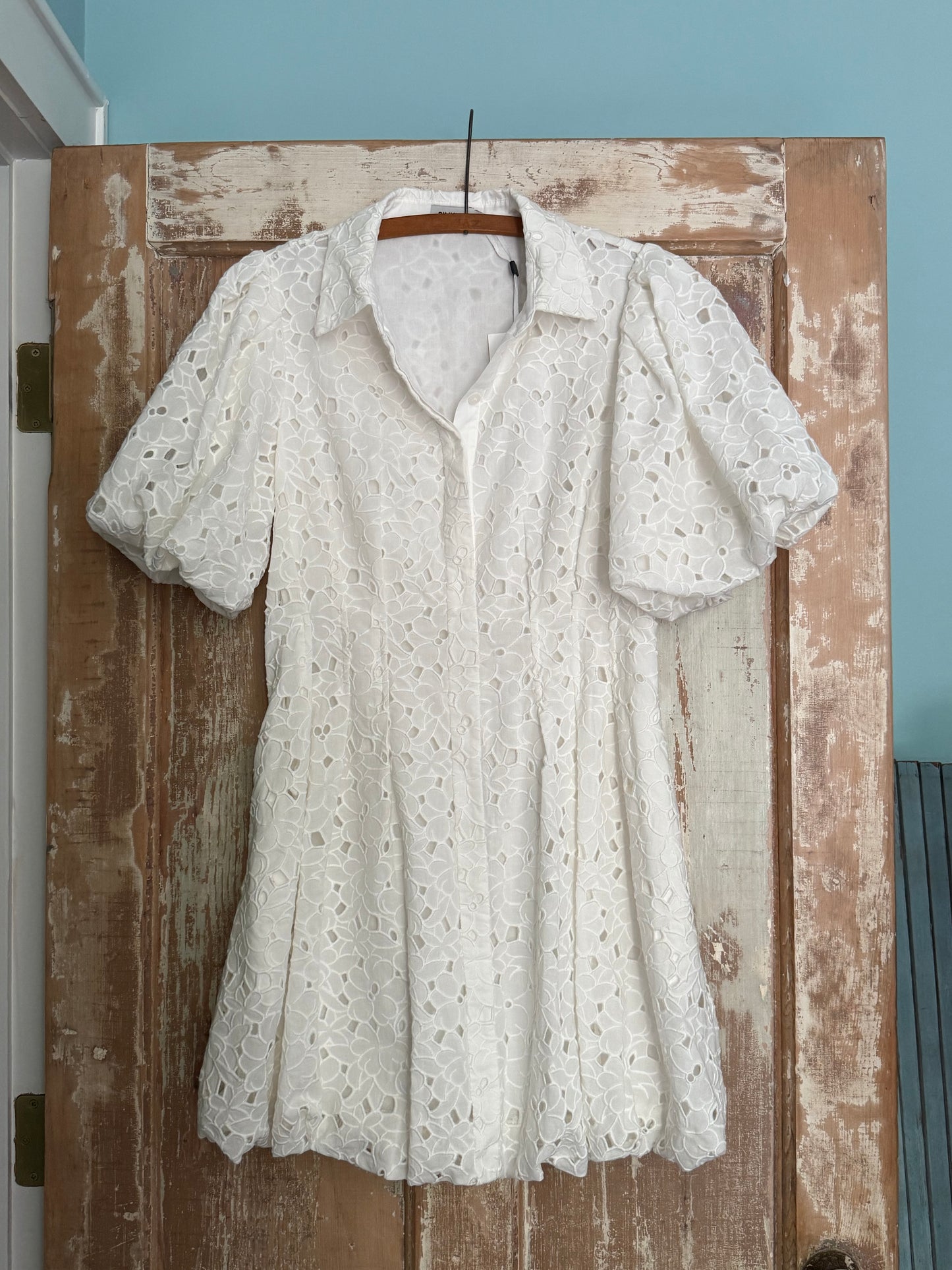 Simkhai Lace Collared Mini Dress