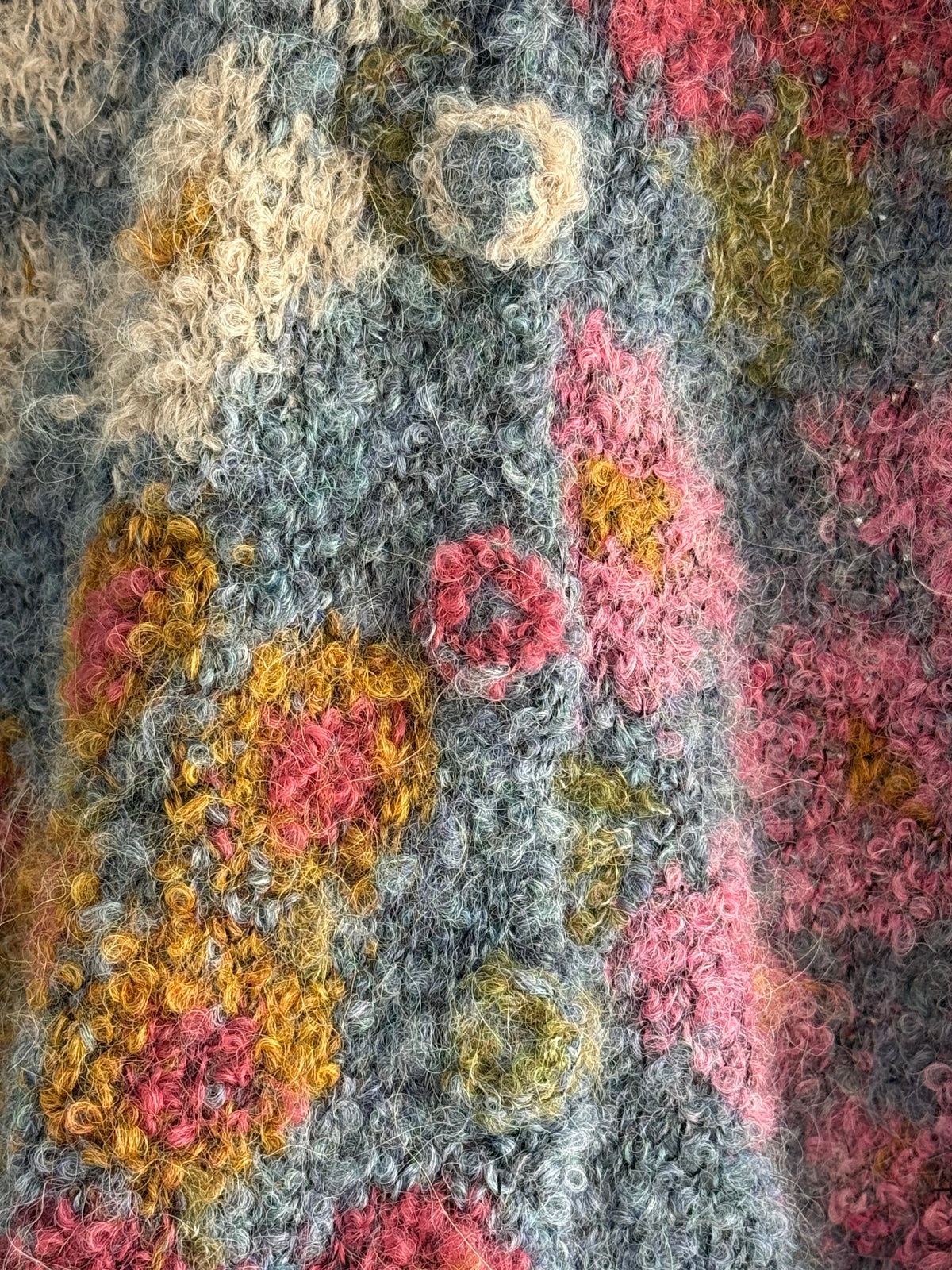 Manuela Bedford Floral Alpaca Bouclé Knit