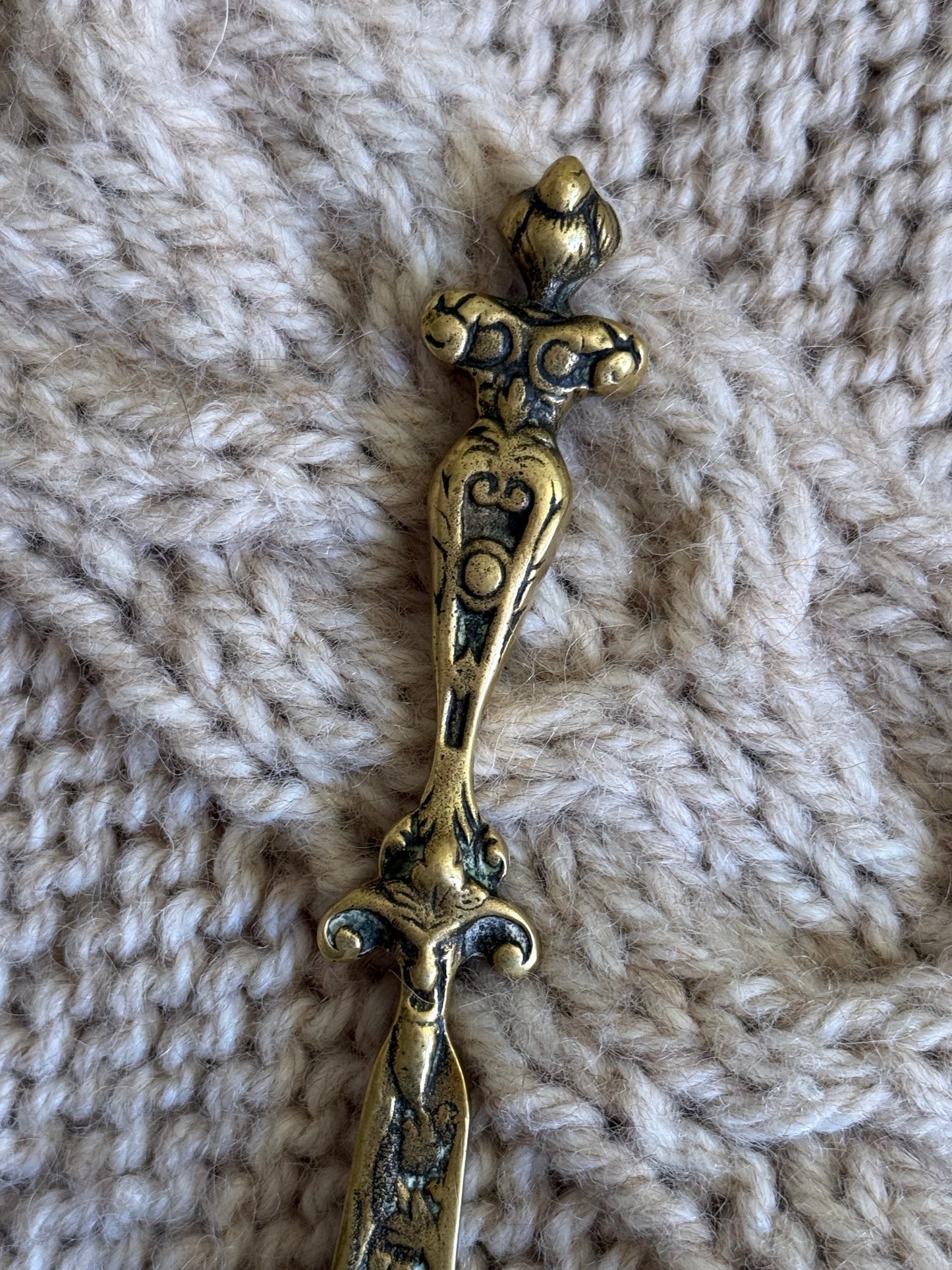 Vintage Brass Mermaid Letter Opener