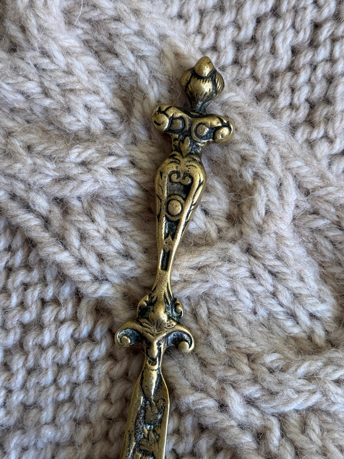 Vintage Brass Mermaid Letter Opener