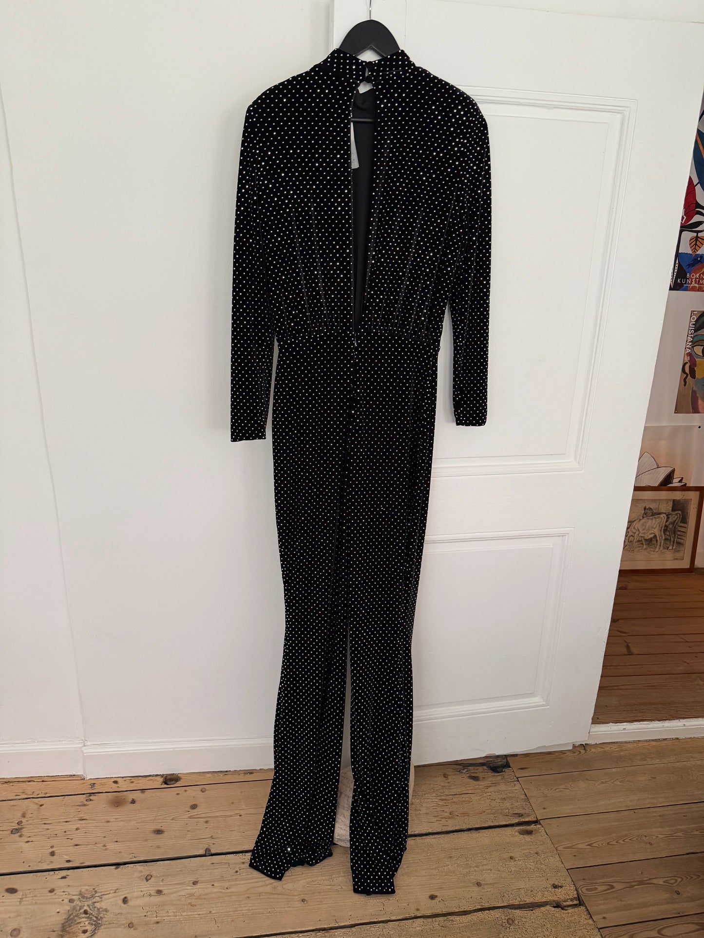 Nadine Merabi Shimmering Jumpsuit with Flared Trousers