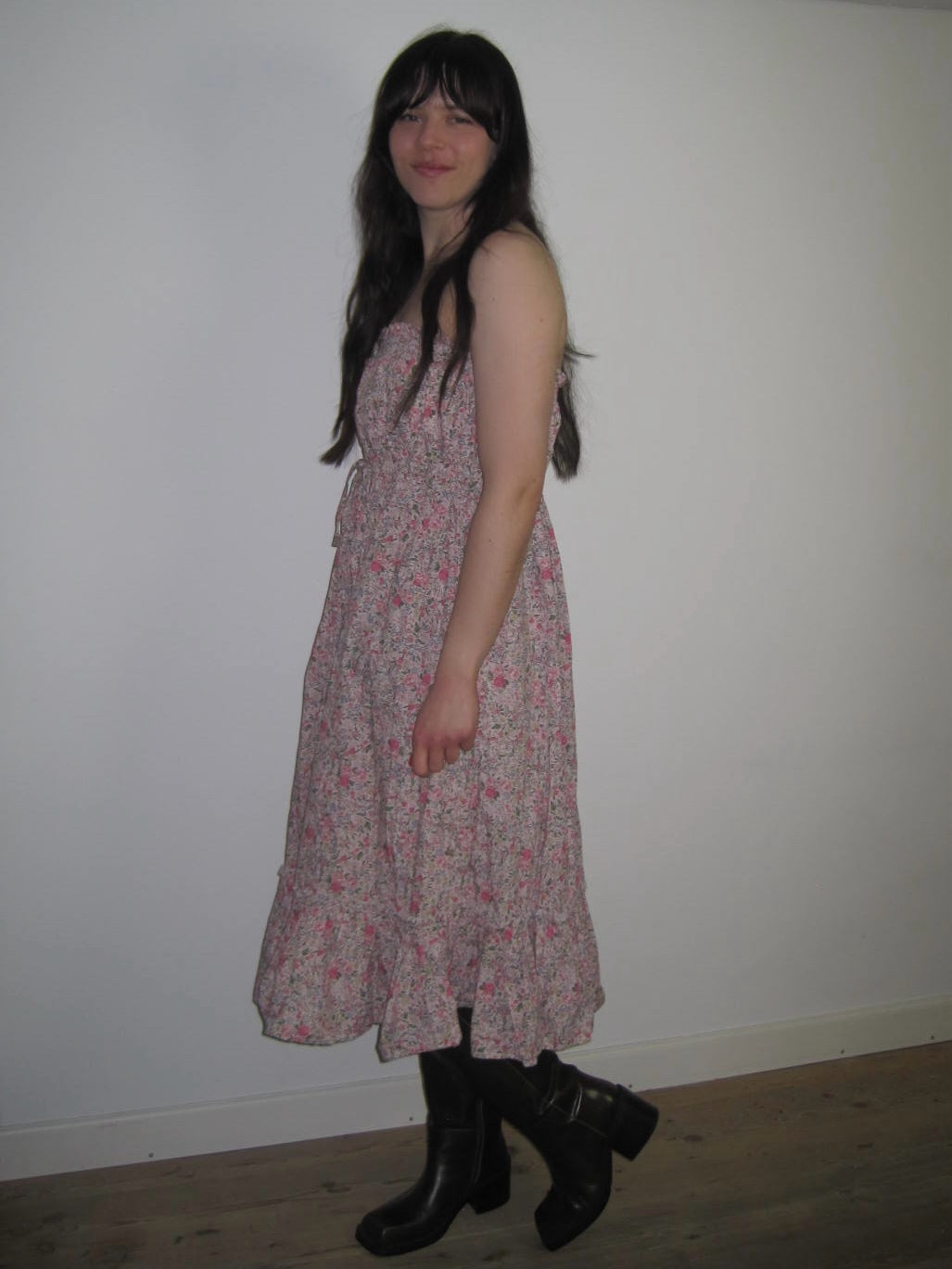 Batsheva x Laura Ashley Strapless Flower Dress
