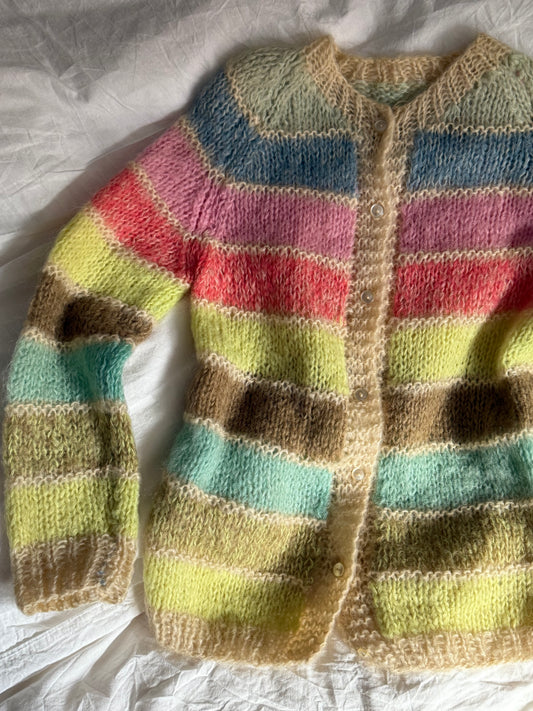 Vintage Multicolored Mohair Blend Cardigan