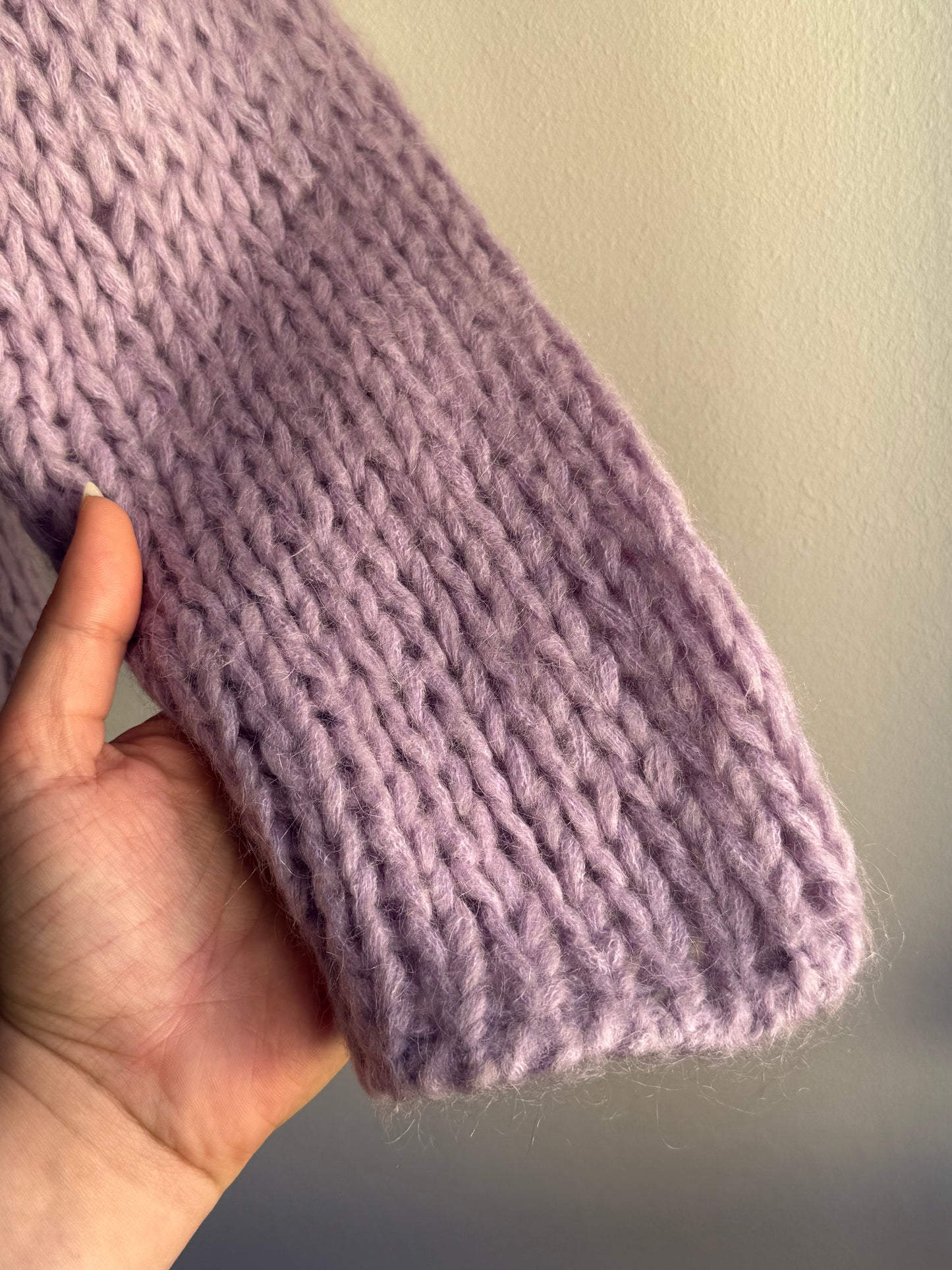 Dawn x Dare Chunky Lavender Mohair Blend Sweater