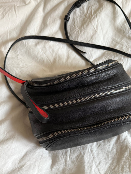 Marc Jacobs Leather Crossbody Bag with Zipper Details