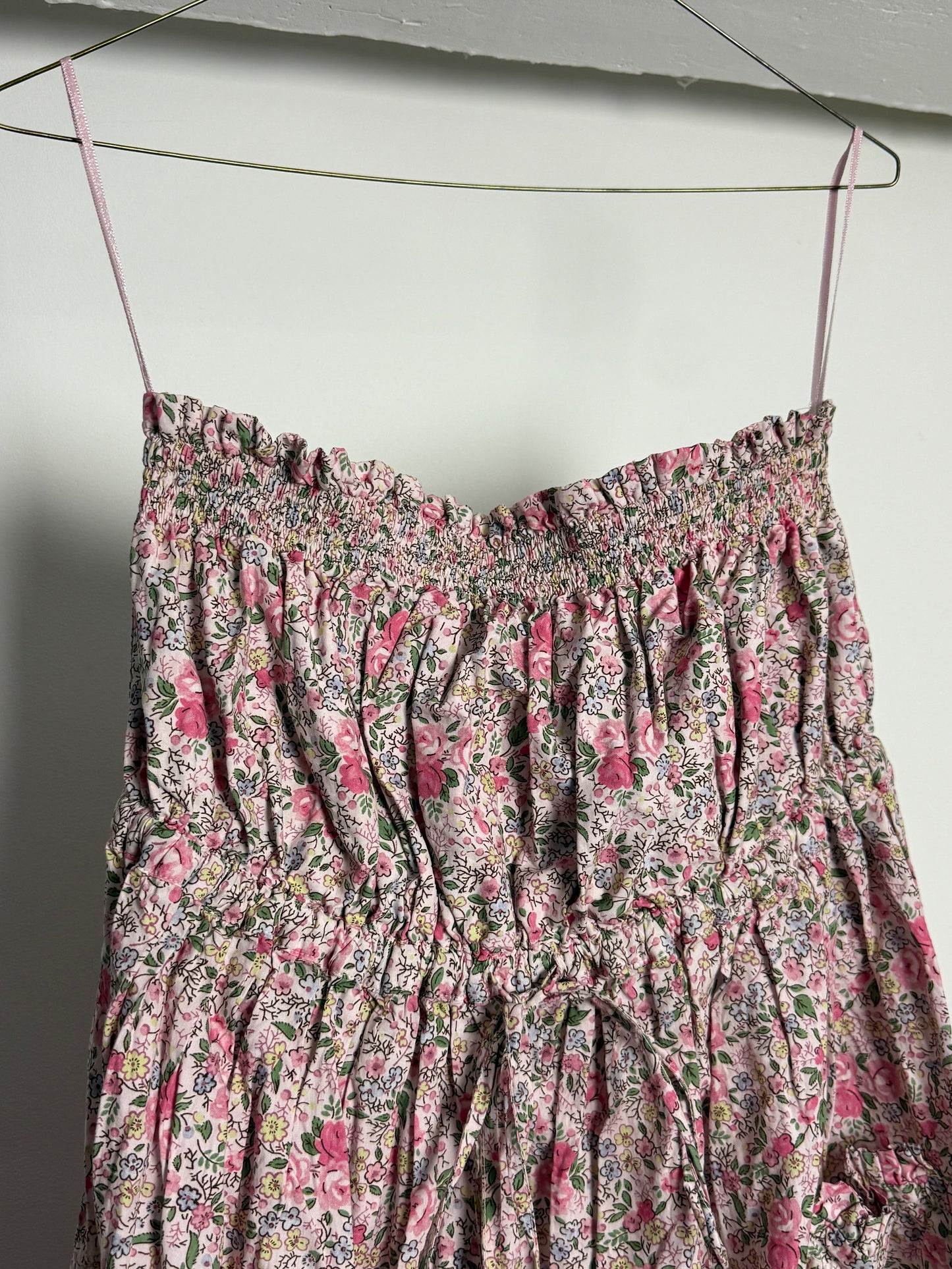 Batsheva x Laura Ashley Strapless Flower Dress