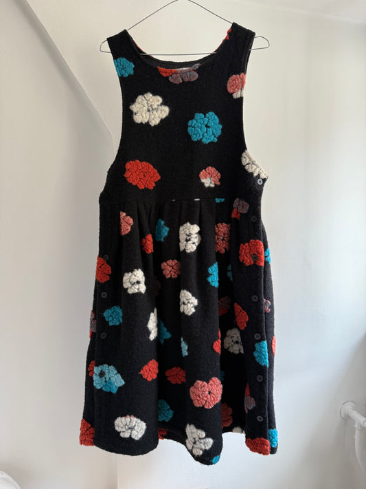 Kurt Lyle Wool A-line Flower Dress