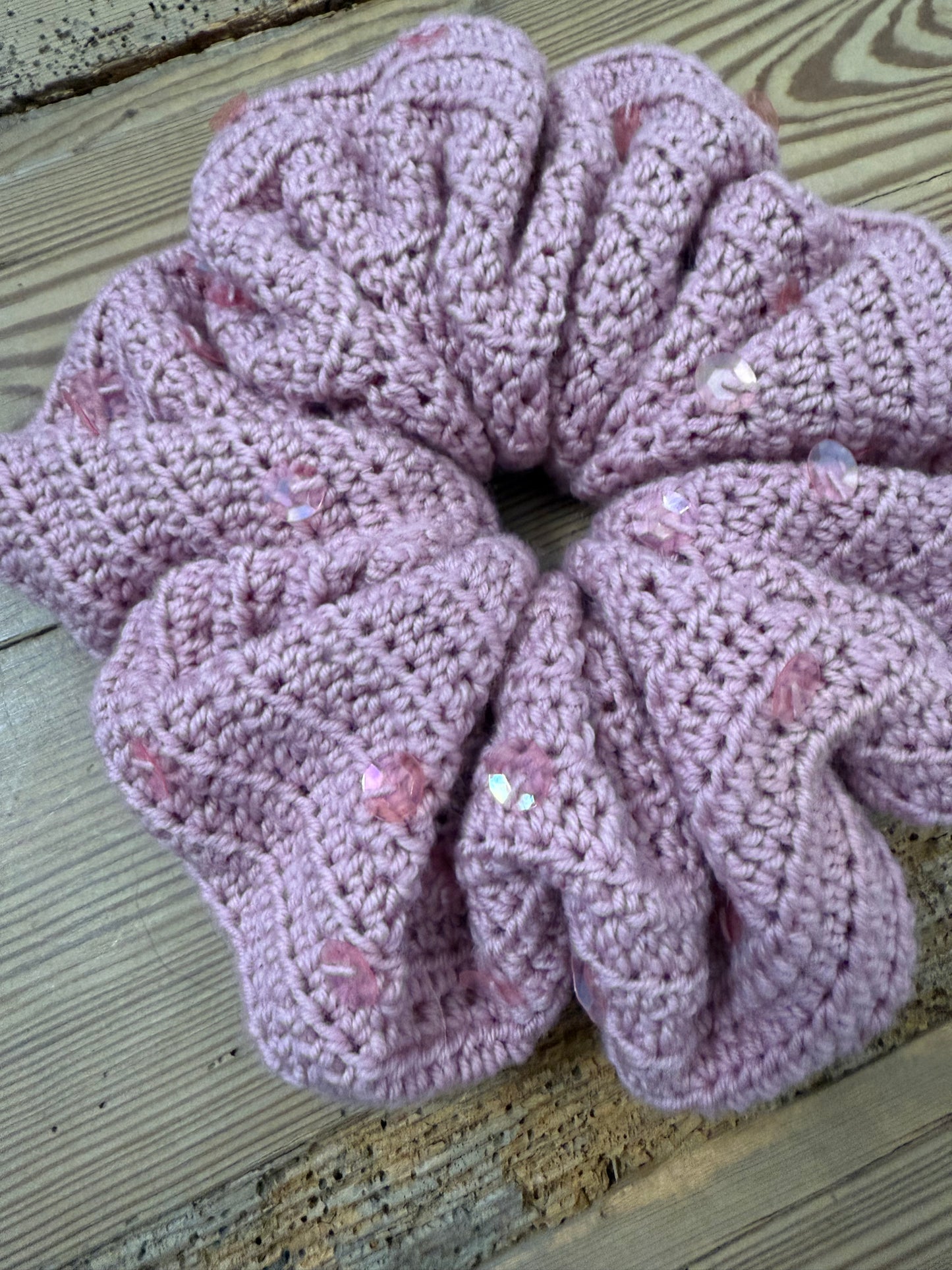 Knitted Hair Piece with Sequins
