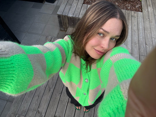 Stine Goya Checkered Cardigan