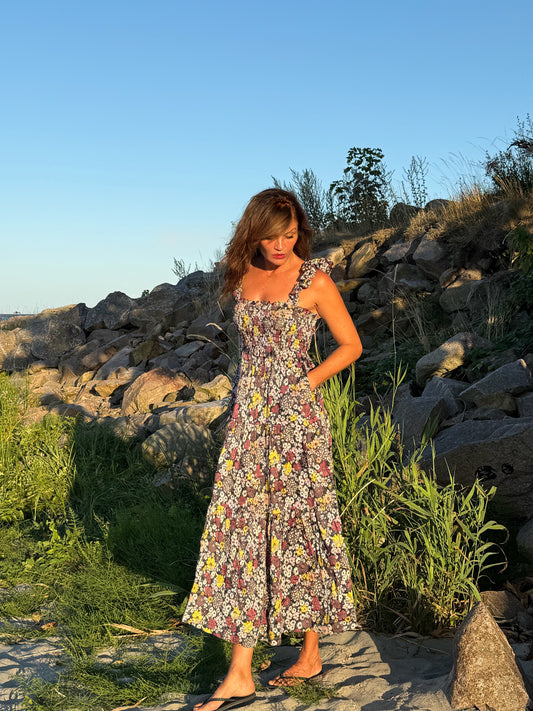 Sea New York Floral Smocked Maxi Dress