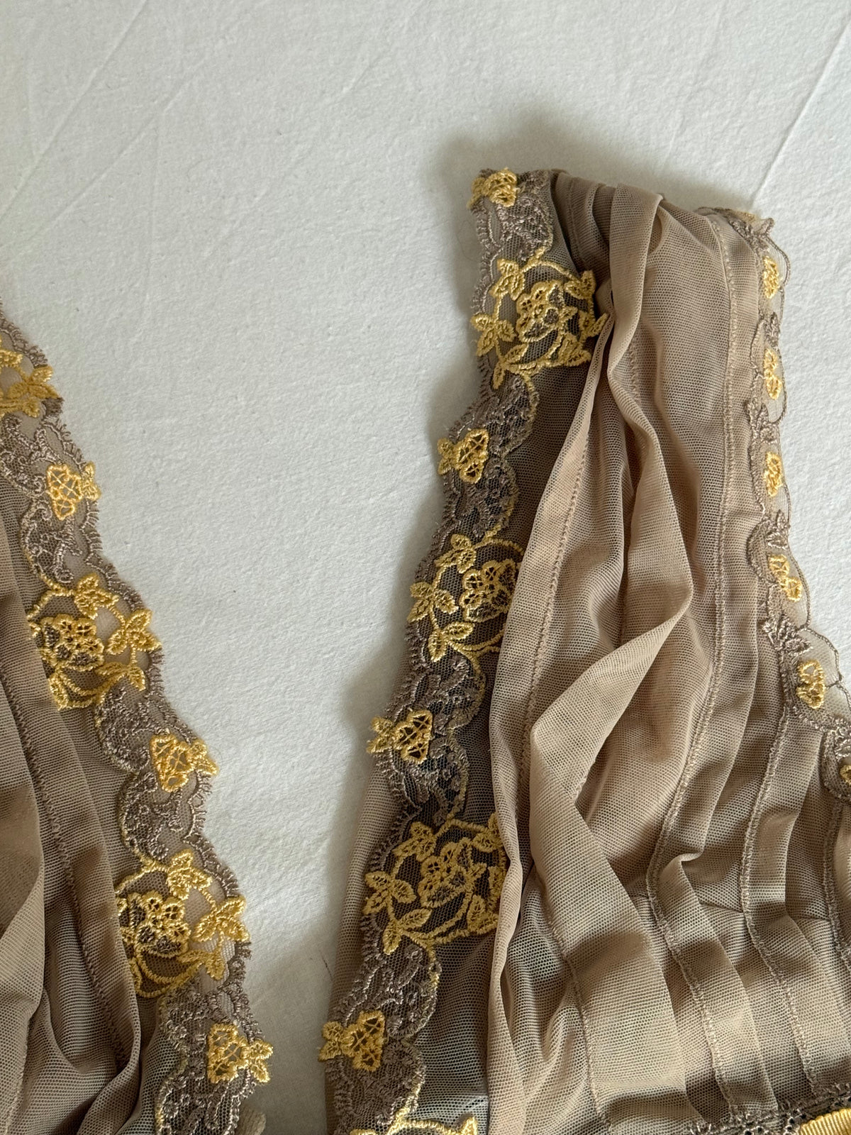 La Perla Lace Bra with Yellow Flowers