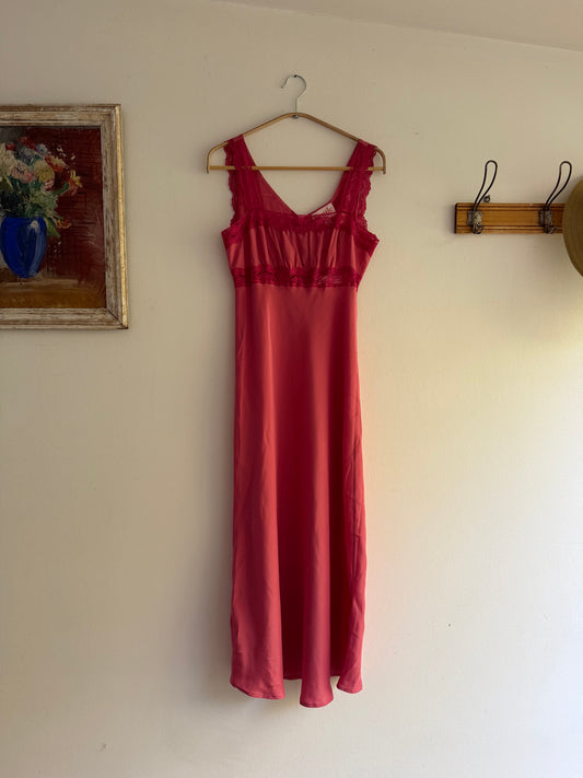 Rouje Pink Maxi Dress with Lace