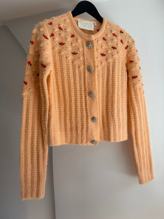 Notes du Nord Flower Embroidered Cardigan