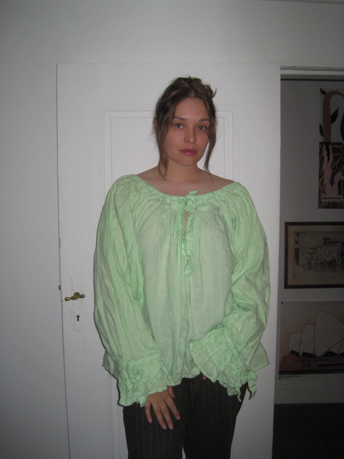 Sleeper Green Balloon Blouse