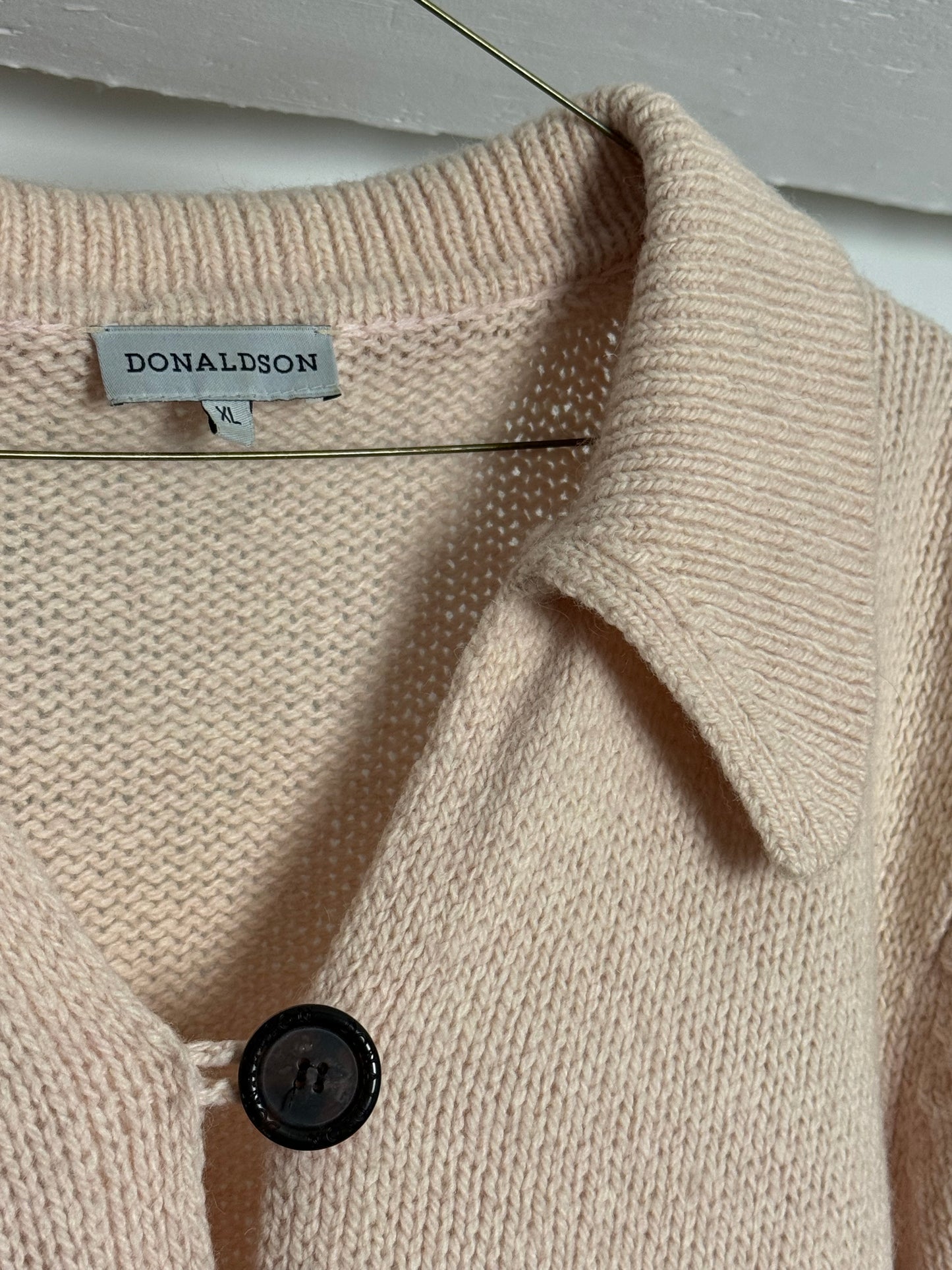Vintage Donaldson Knit Cardigan With Collar and Button Front and Embroidered Mickey Detail