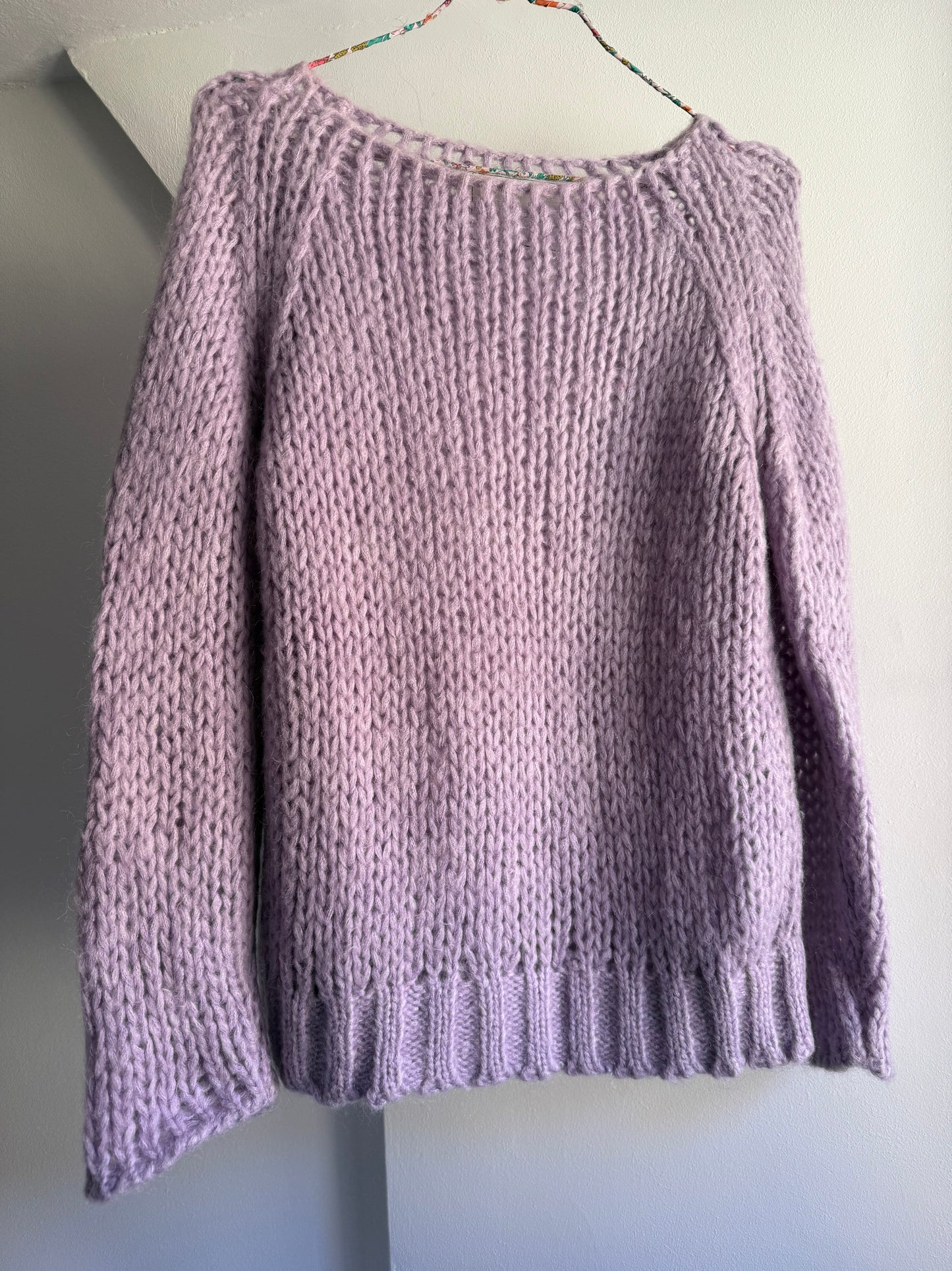 Dawn x Dare Chunky Lavender Mohair Blend Sweater