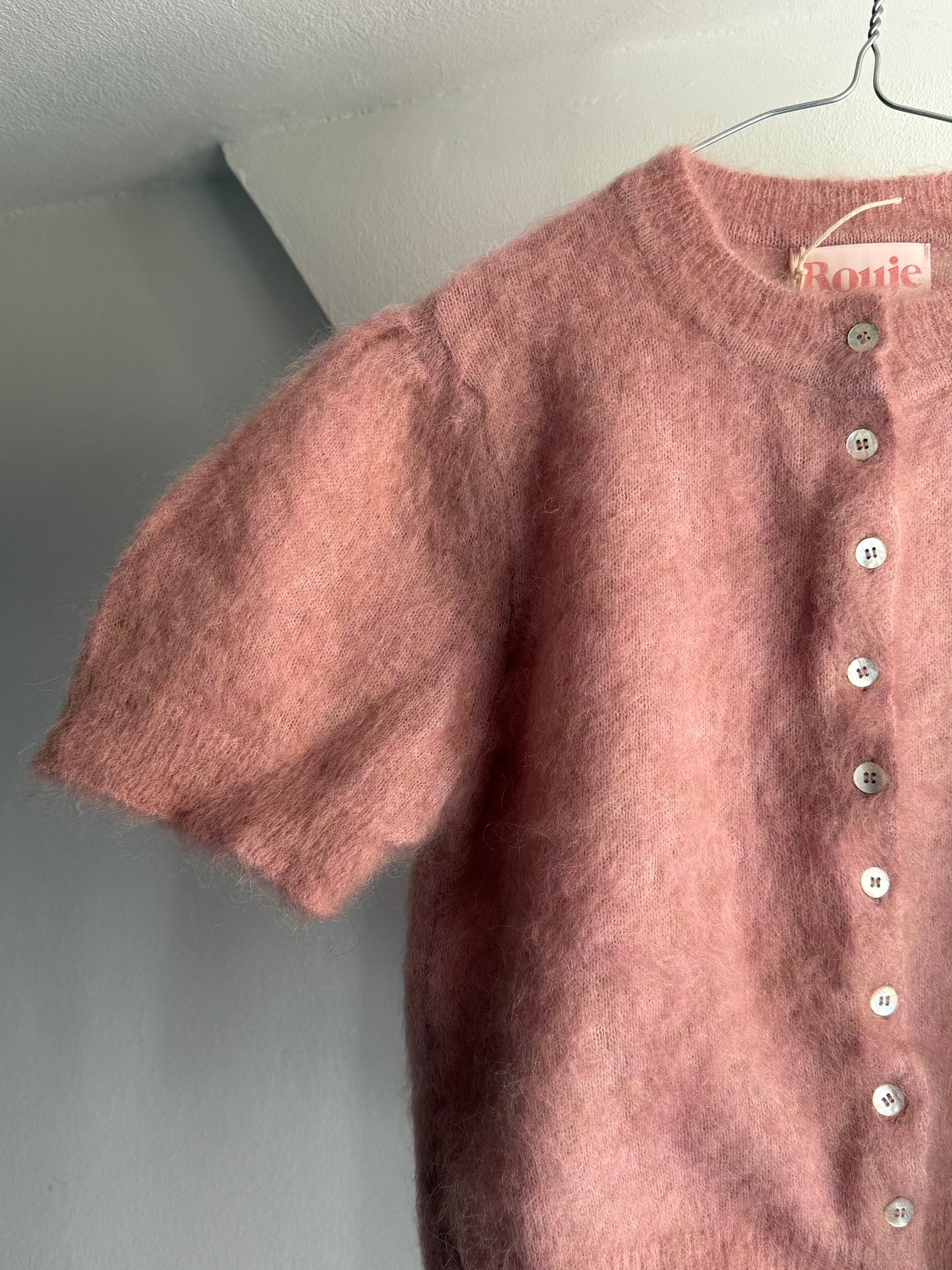 Rouje Alpaka and Mohair Blend Cropped Cardigan