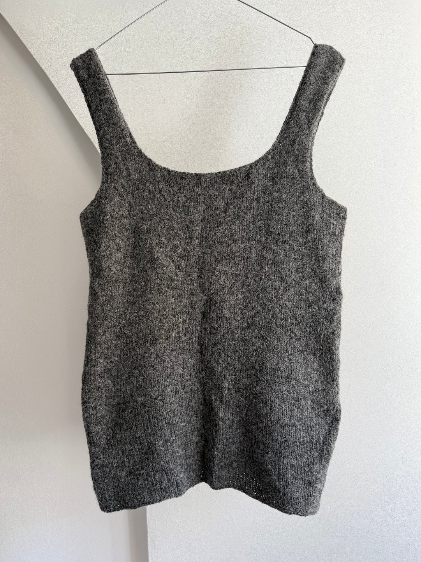 Vintage Grey Knit Tank Top