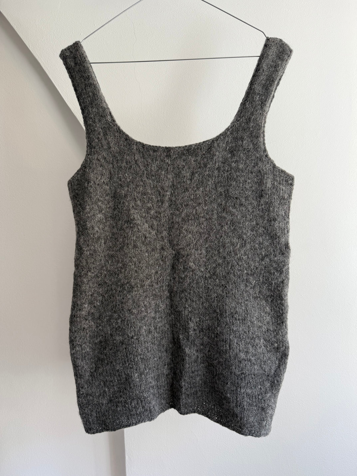 Vintage Grey Knit Tank Top