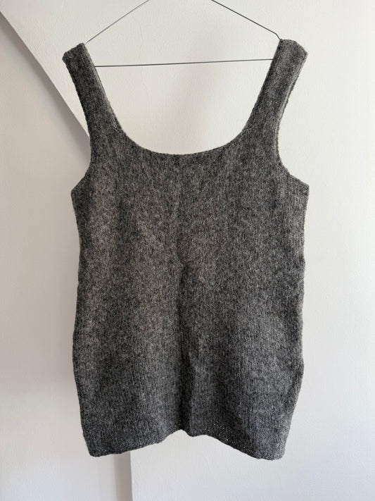 Vintage Grey Knit Tank Top