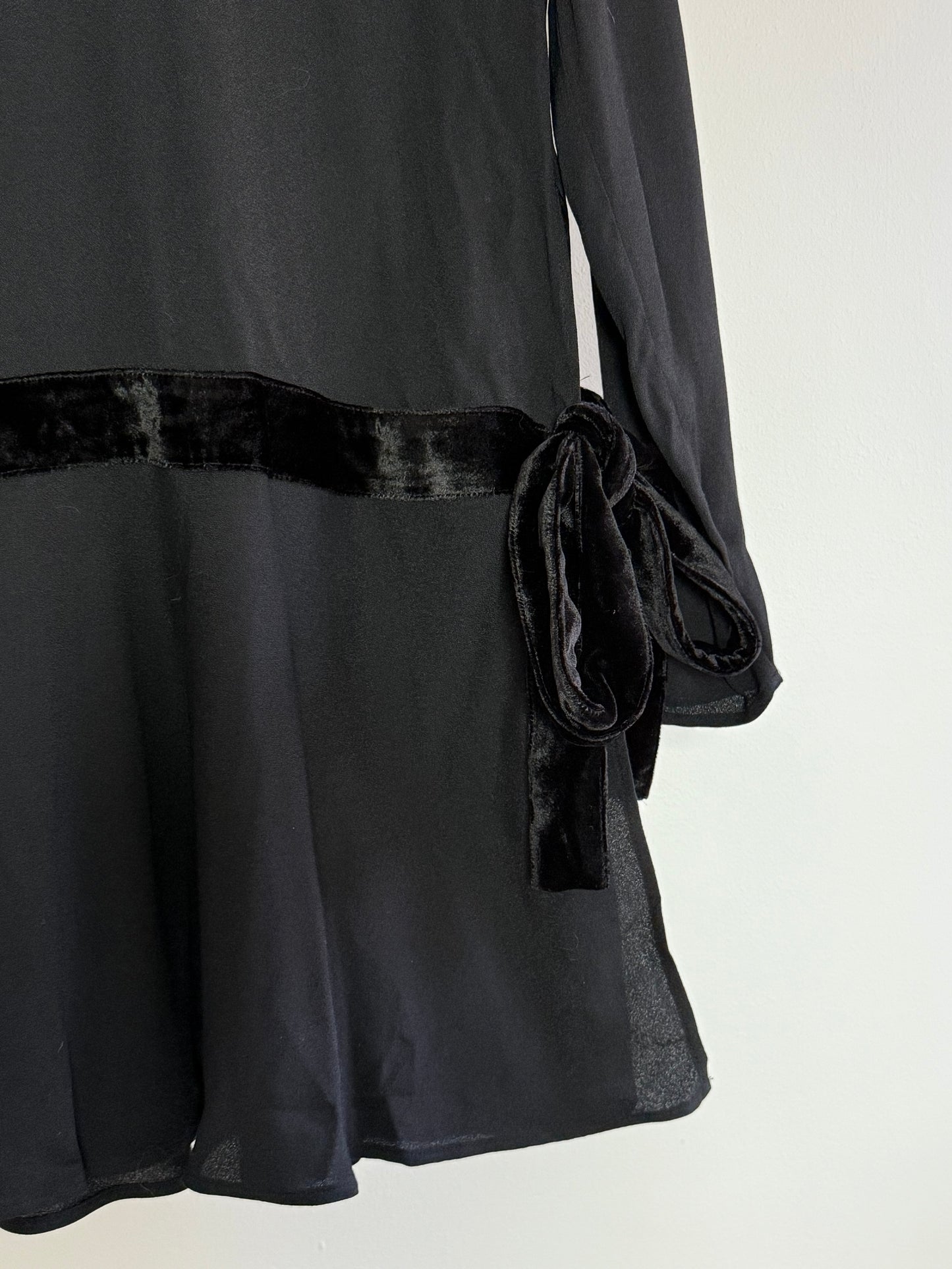 Camille Rowe x Reformation Mini Black Dress