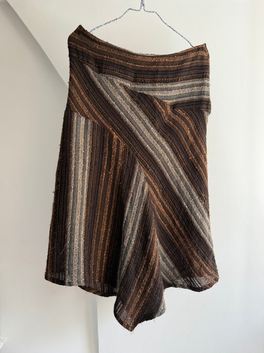 Vintage Marlboro Classics Textured Patchwork Midi Skirt