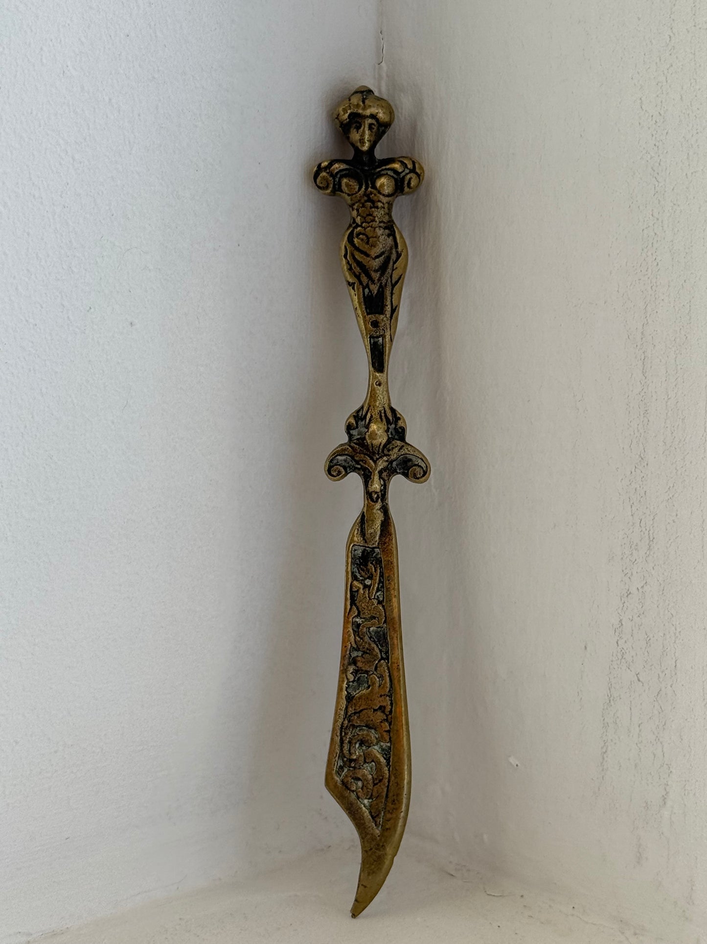 Vintage Brass Mermaid Letter Opener
