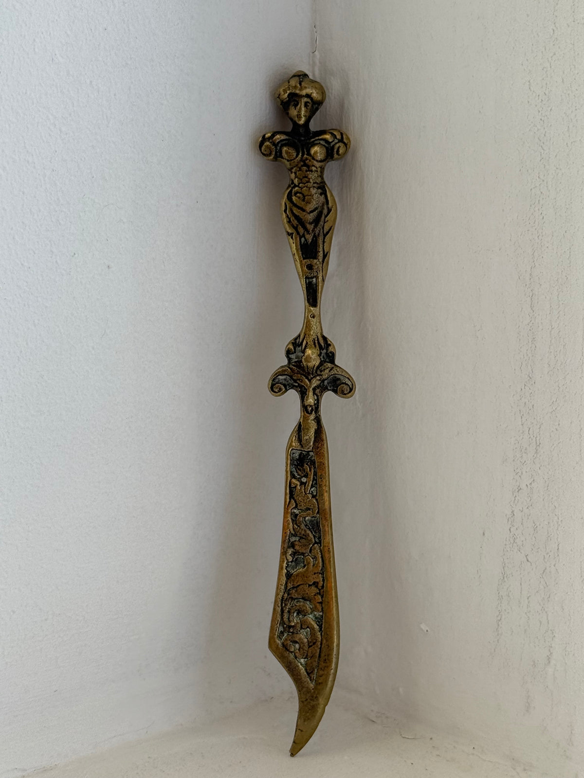 Vintage Brass Mermaid Letter Opener