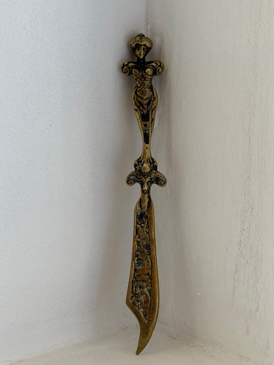 Vintage Brass Mermaid Letter Opener