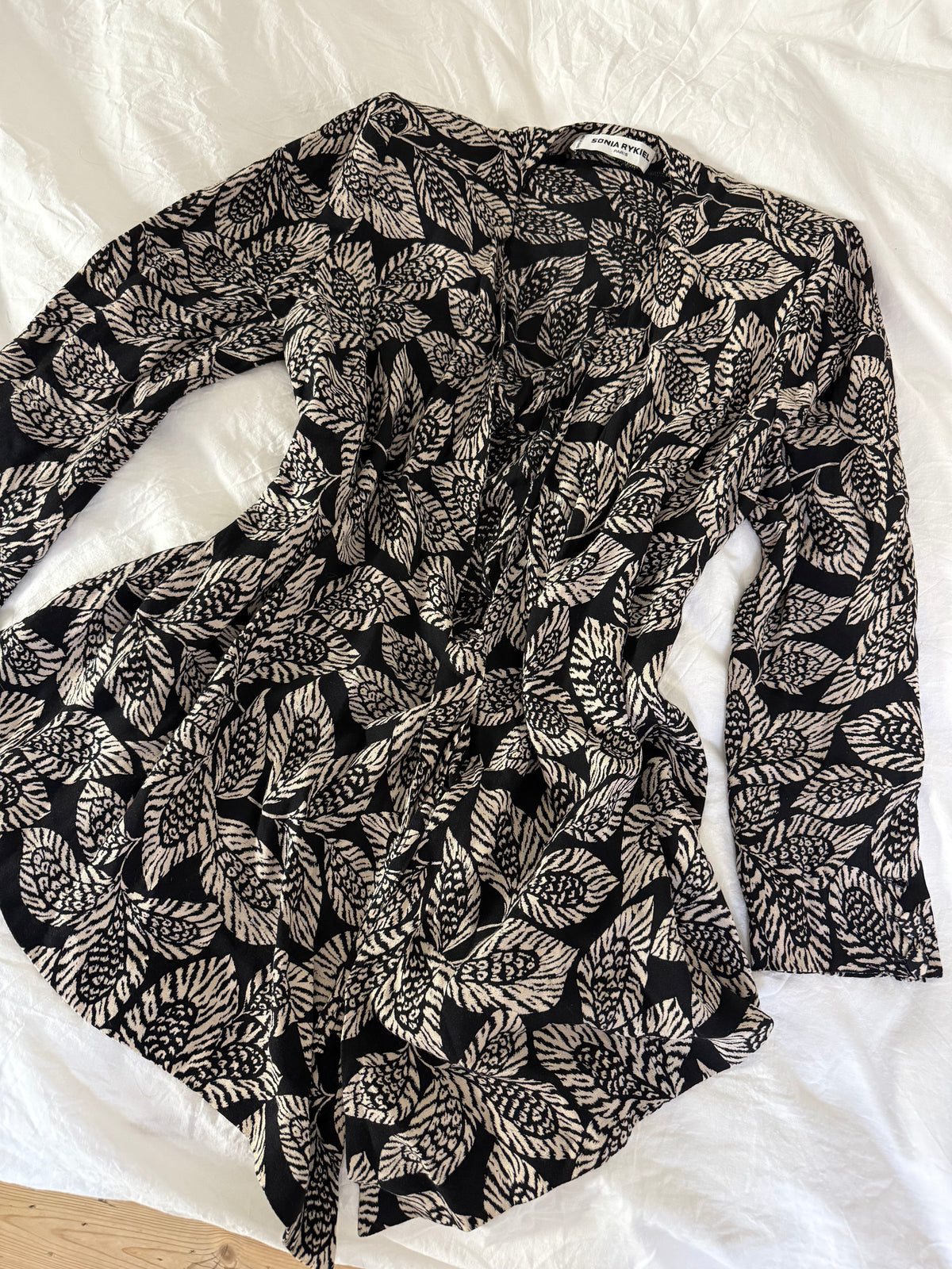 Rare Vintage Sonia Rykiel Set with Leaf Pattern