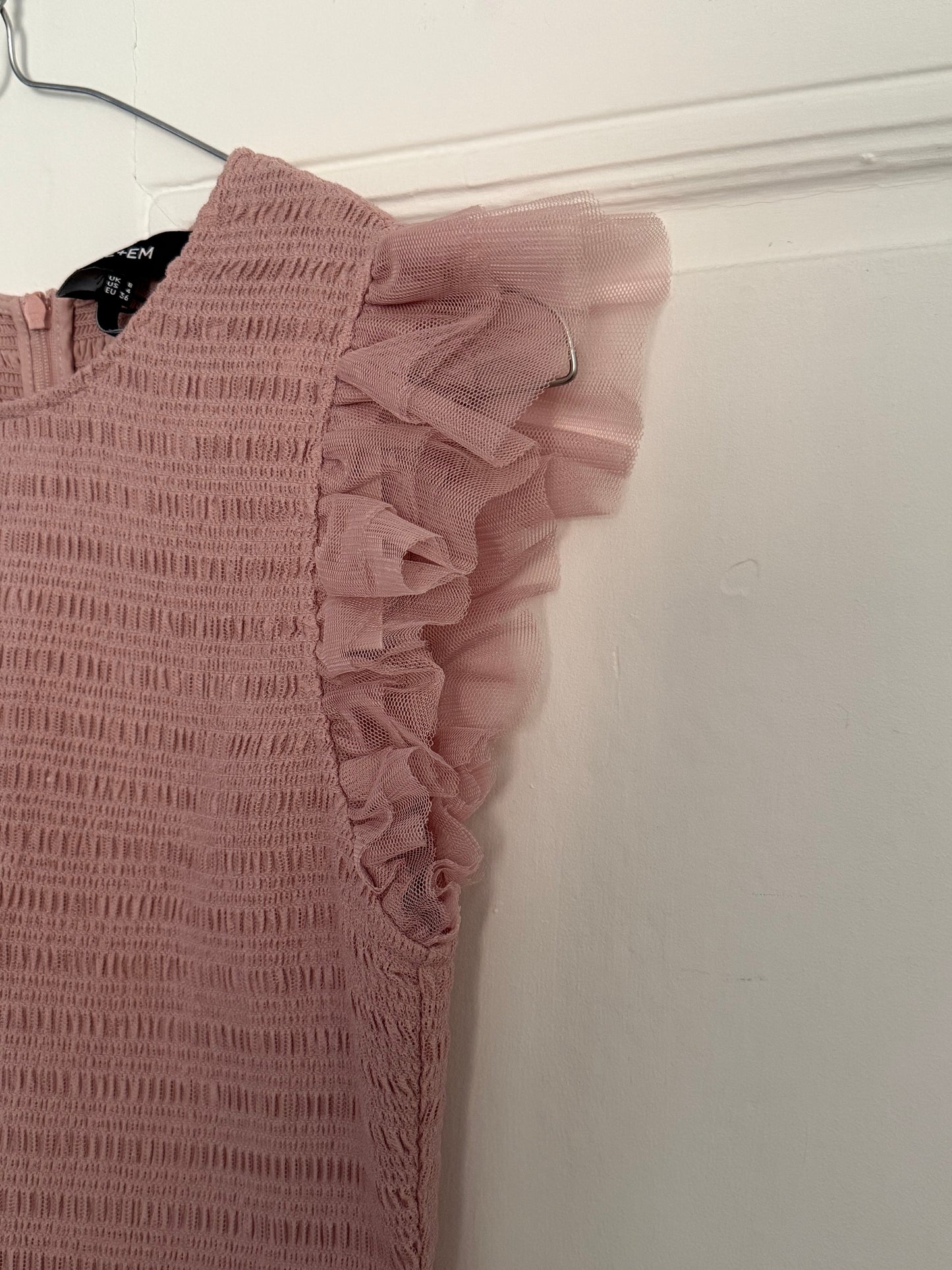 ME+EM Ethereal Tulle Shirred Maxi Dress
