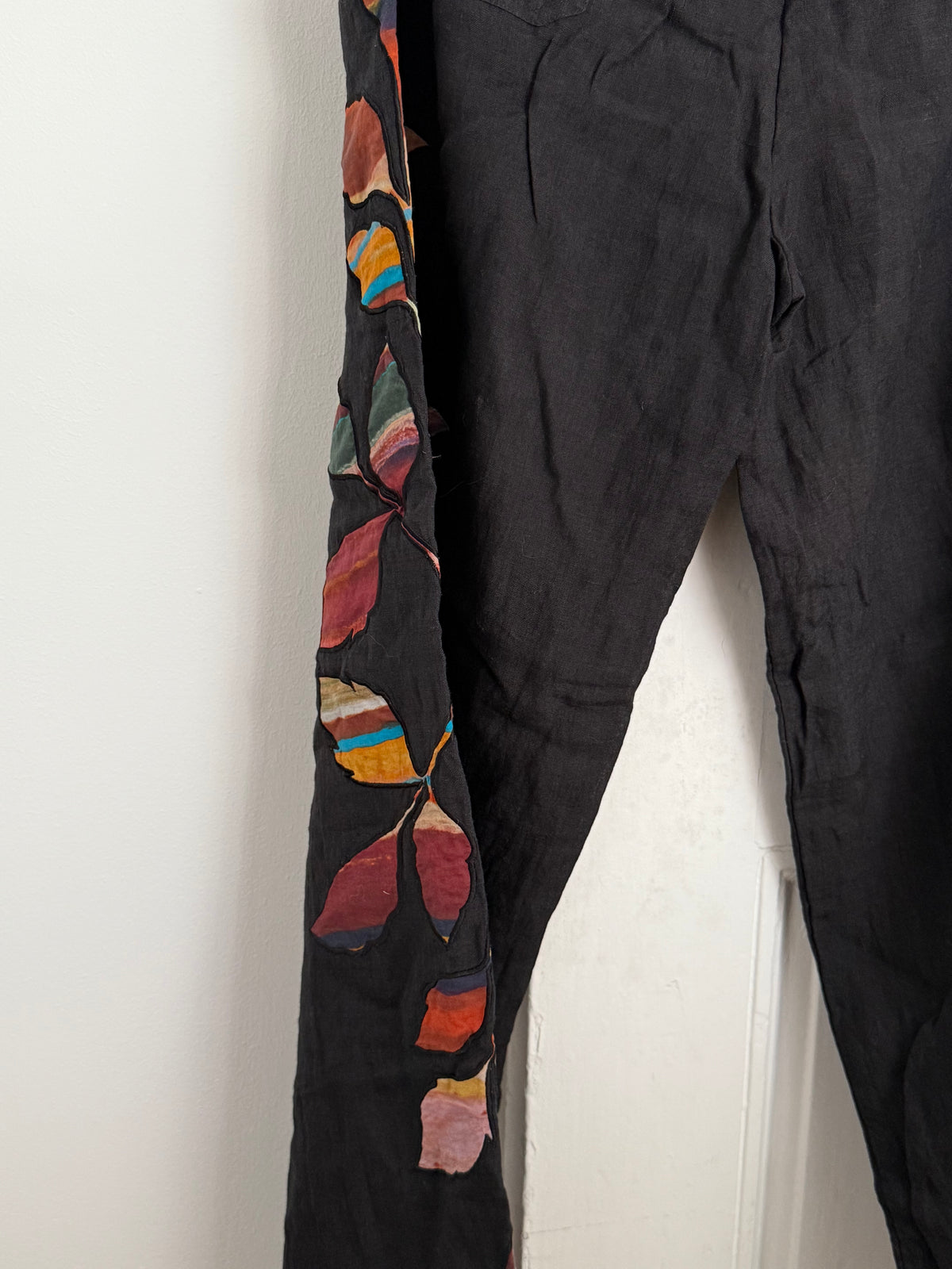 Carolina K x Helena Christensen Appliqué Linen Pants