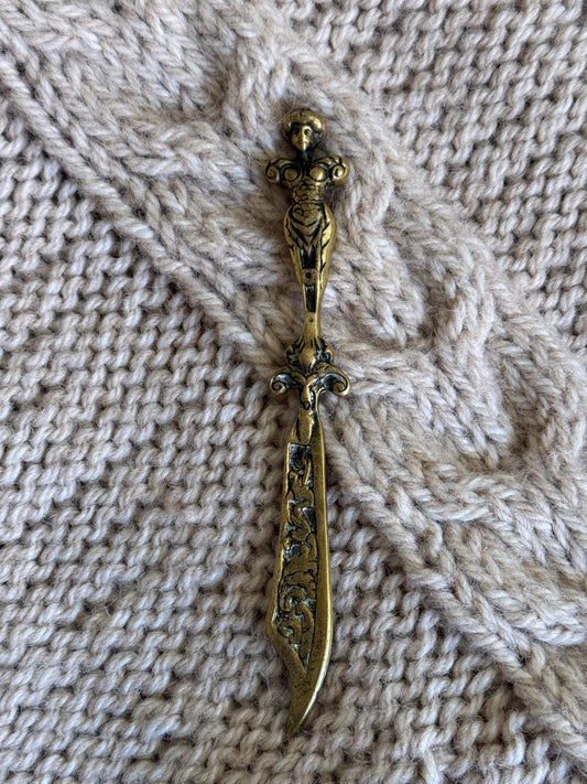 Vintage Brass Mermaid Letter Opener