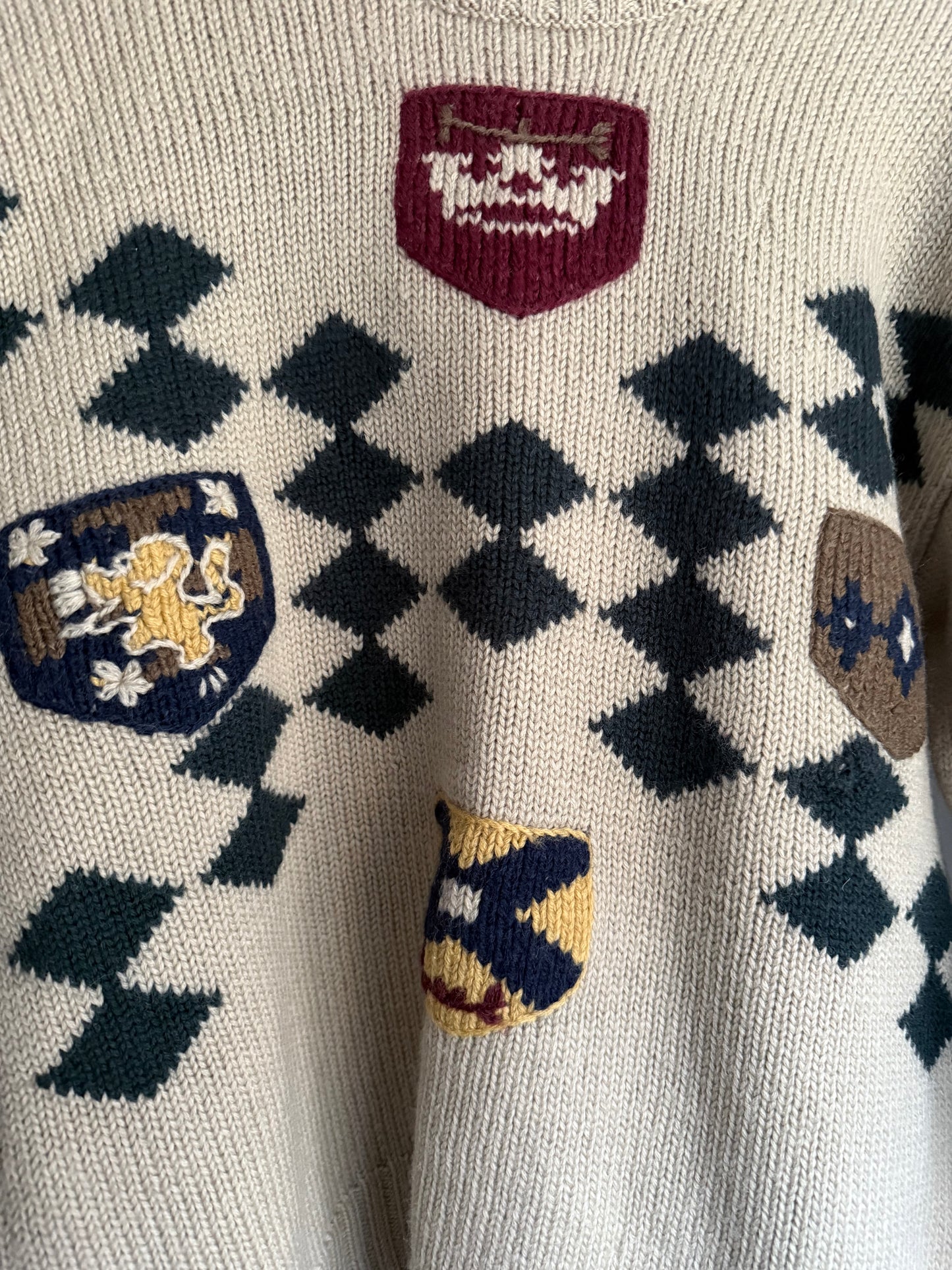 Vintage GANT Wool Crest Sweater Early 90s