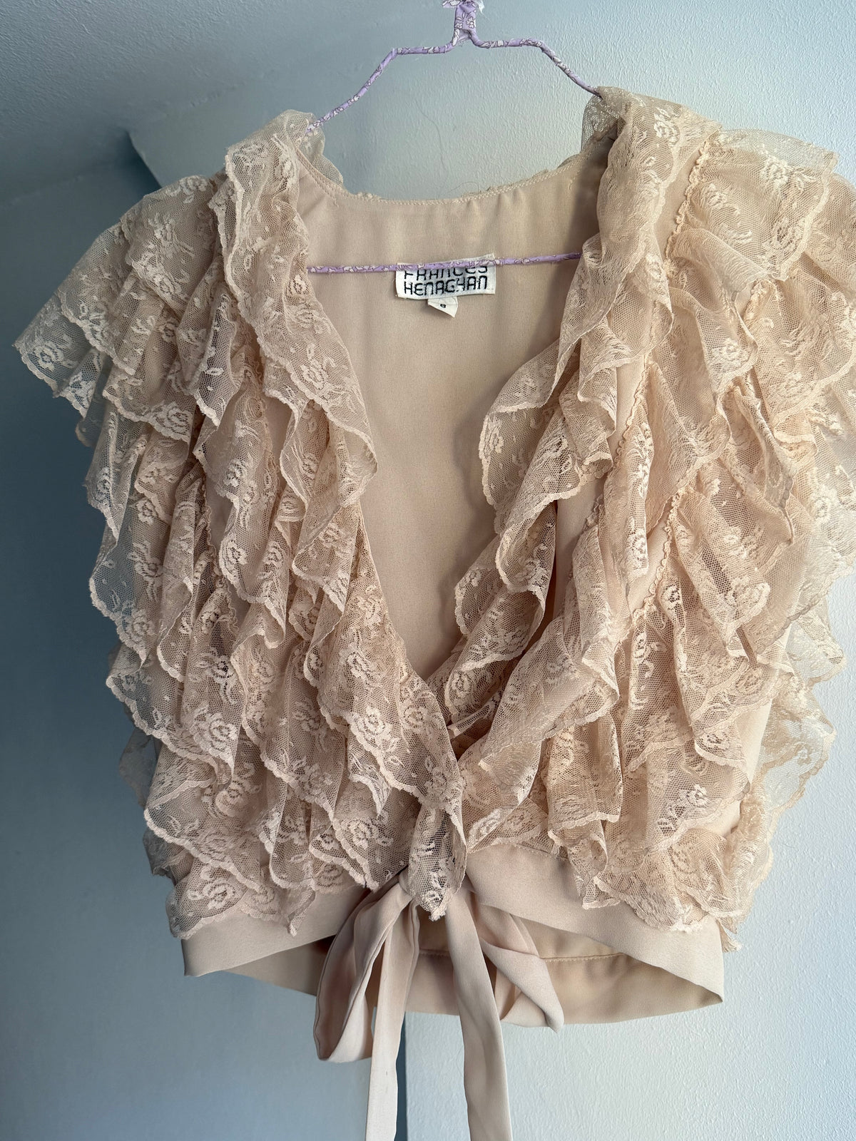 Vintage Lace Ruffled Top