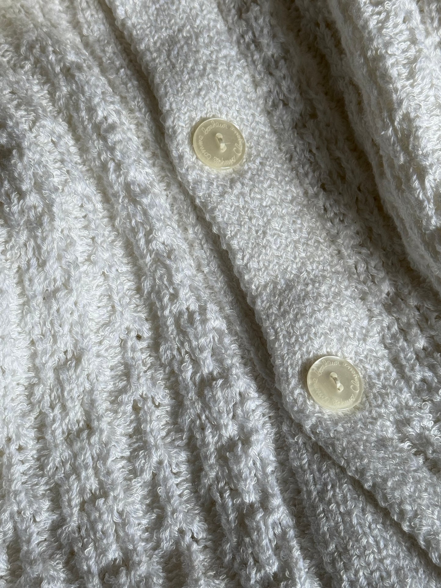 Vintage Baby Knitted Cardigan with Detachable Hood