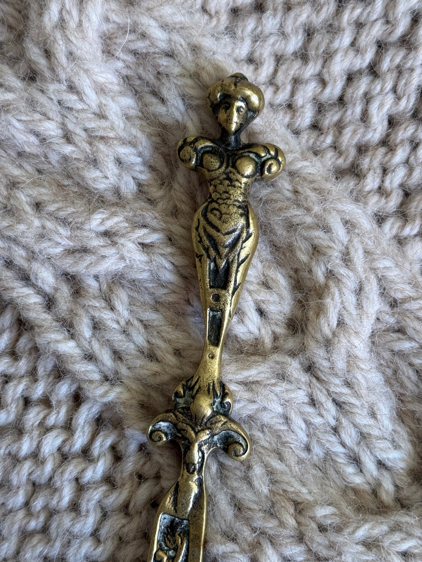 Vintage Brass Mermaid Letter Opener